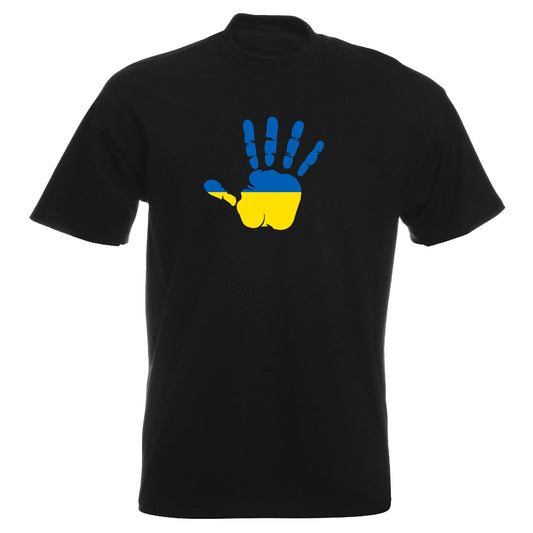 INDIGOS UG - T-Shirt Herren - Ukraine - Hand - Fussball