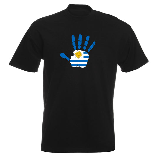 INDIGOS UG - T-Shirt Herren - Uruguay - Hand - Fussball