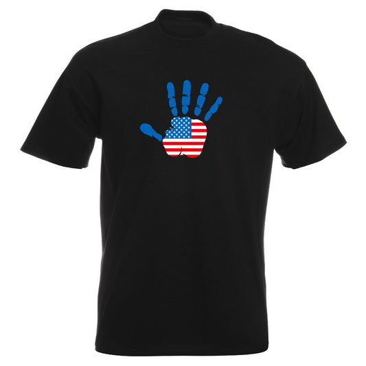 INDIGOS UG - T-Shirt Herren - USA - Hand - Fussball