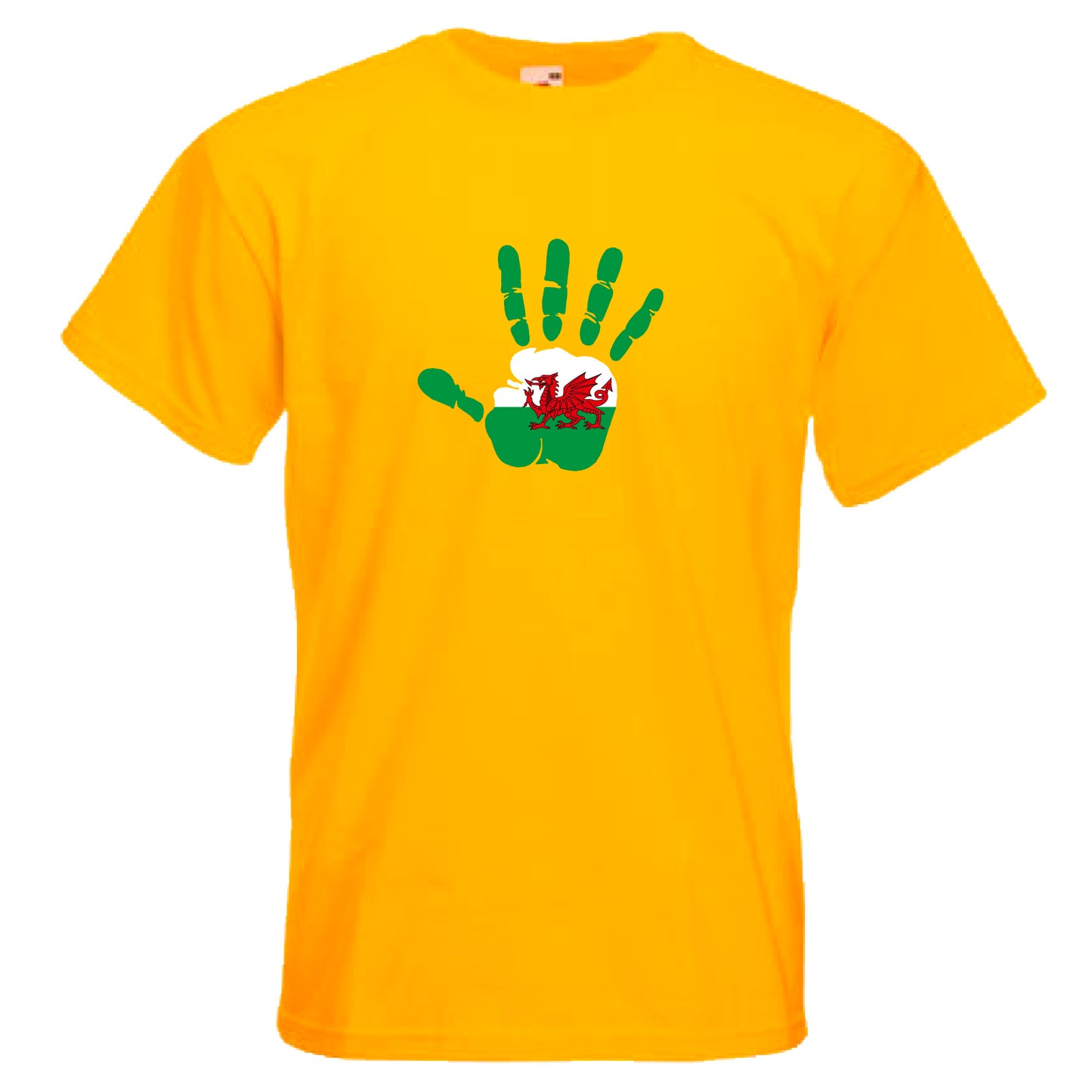 INDIGOS UG - T-Shirt Herren - Wales - Hand - Fussball