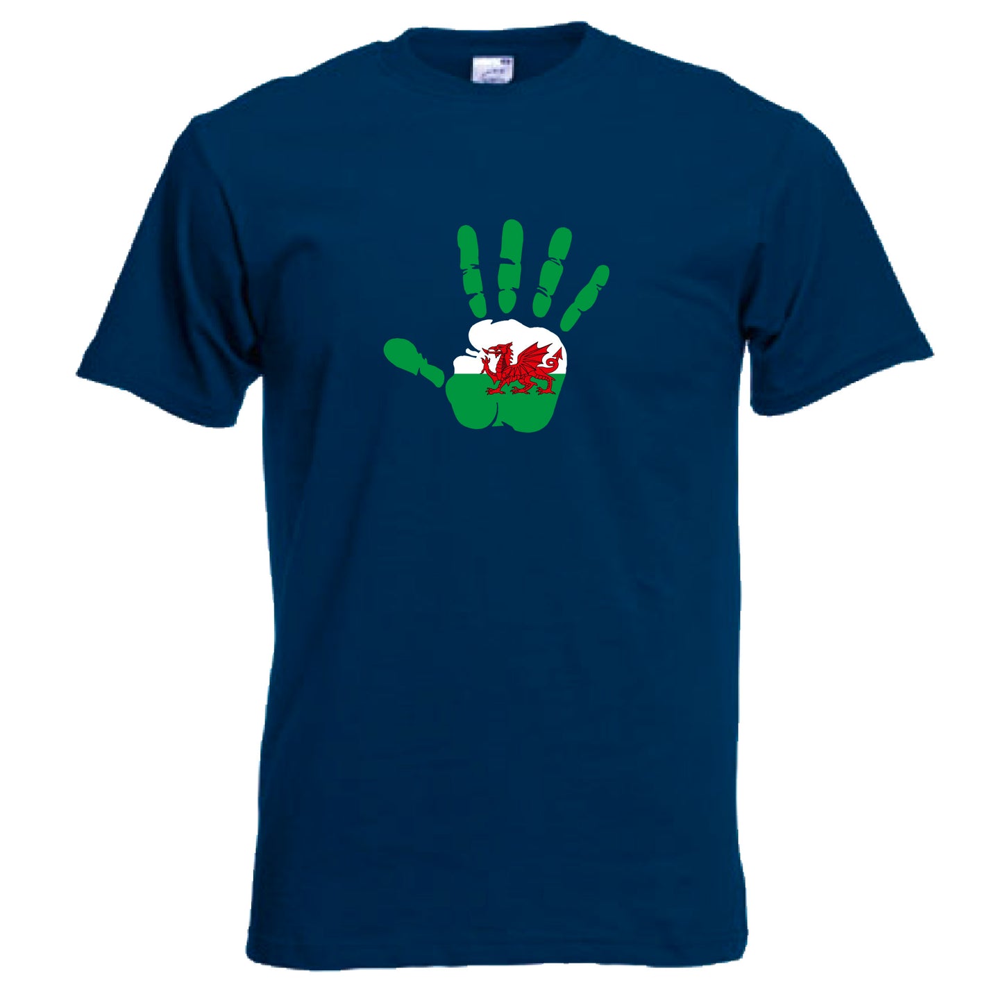 INDIGOS UG - T-Shirt Herren - Wales - Hand - Fussball