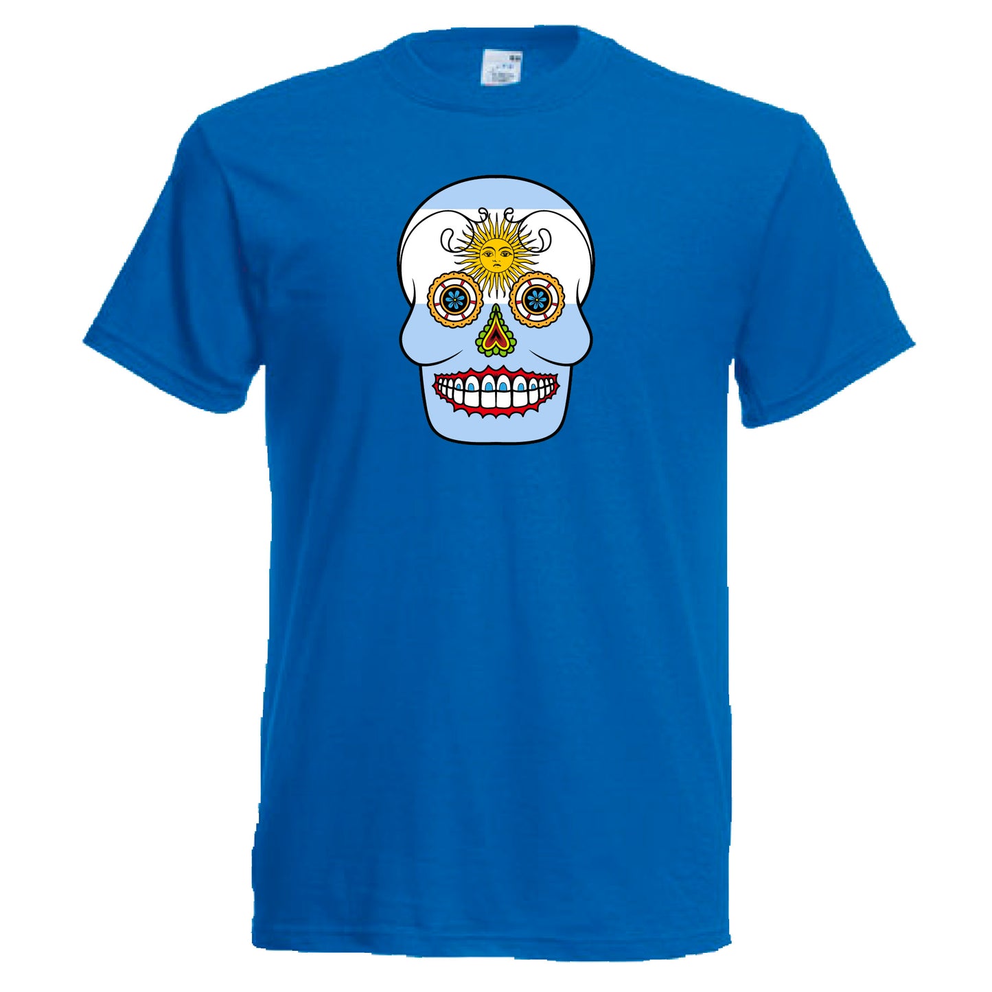 INDIGOS UG - T-Shirt Herren - Argentinien - Skull - Fussball