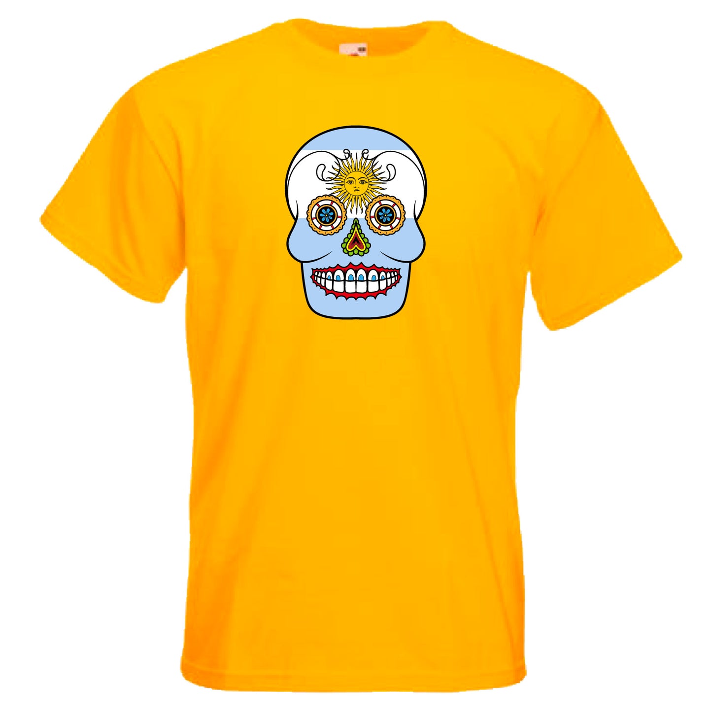 INDIGOS UG - T-Shirt Herren - Argentinien - Skull - Fussball