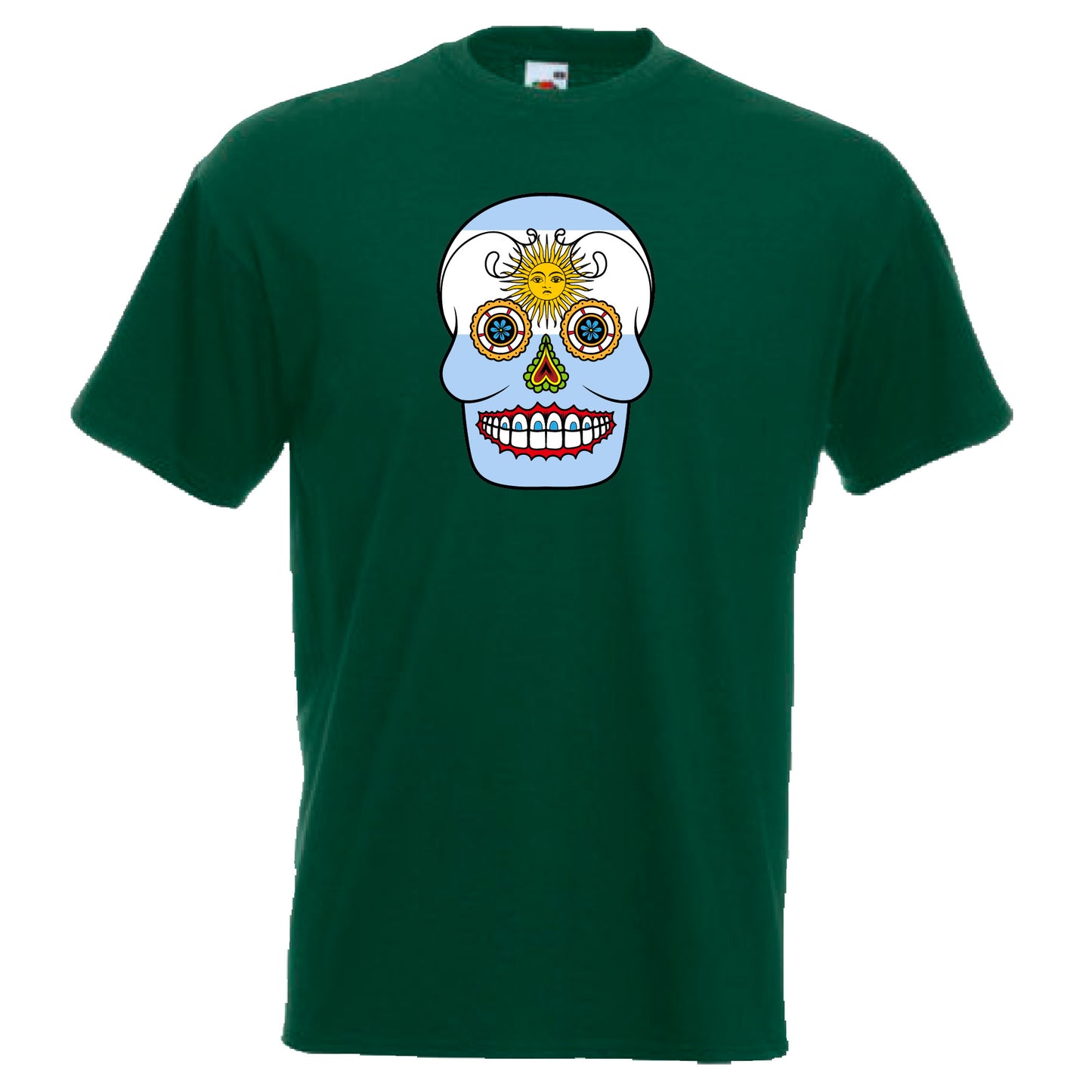 INDIGOS UG - T-Shirt Herren - Argentinien - Skull - Fussball