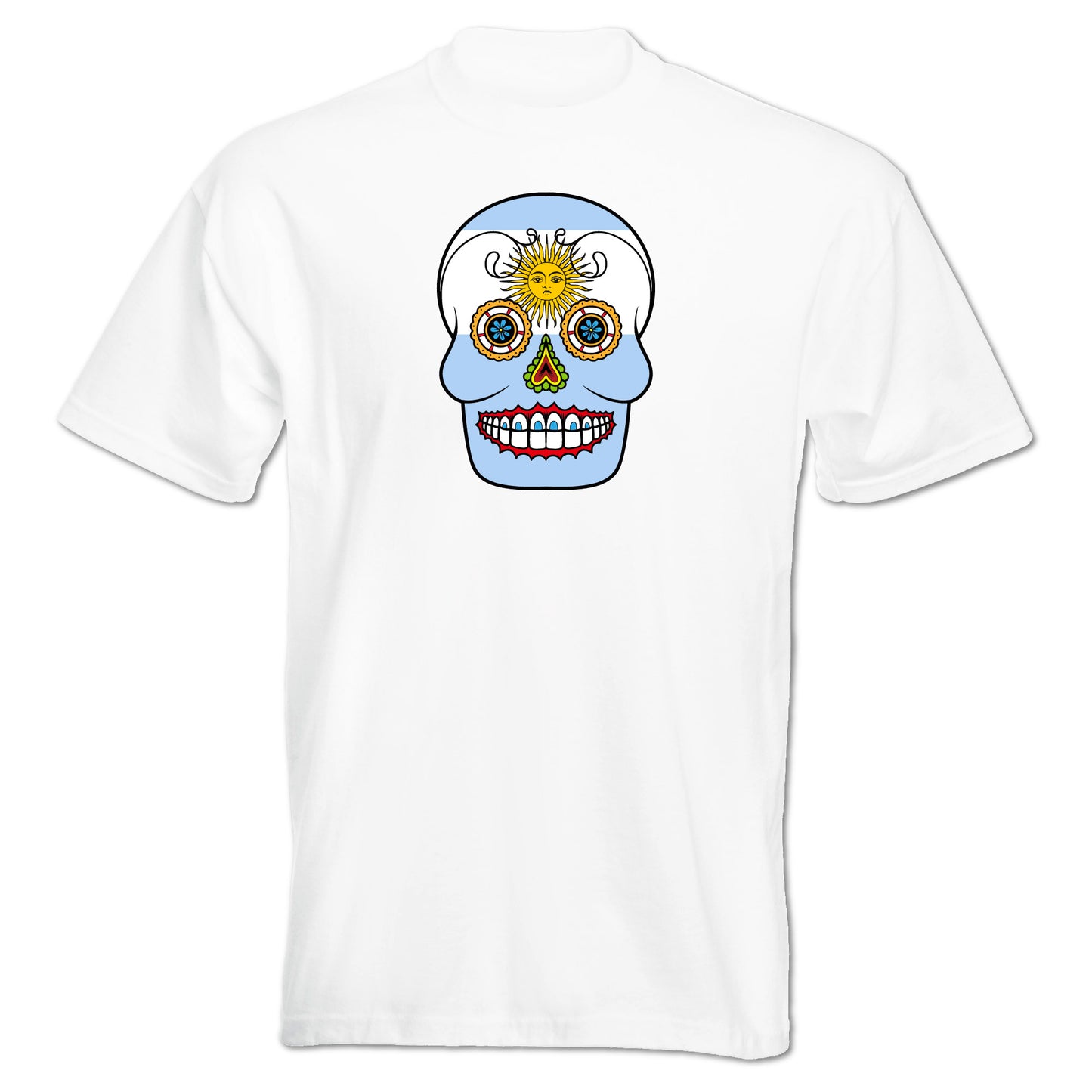 INDIGOS UG - T-Shirt Herren - Argentinien - Skull - Fussball
