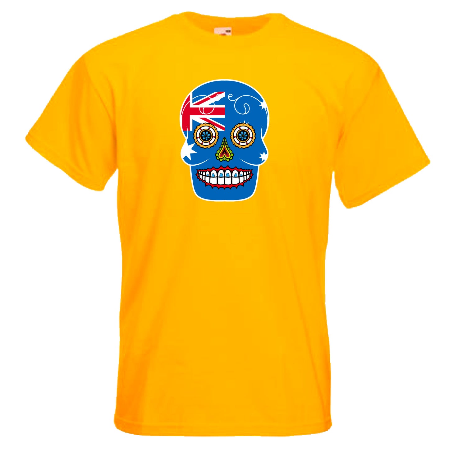 INDIGOS UG - T-Shirt Herren - Australien - Skull - Fussball