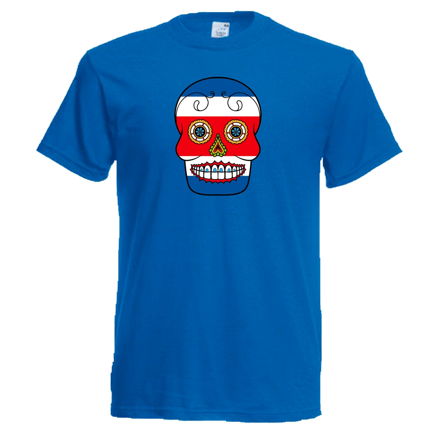 INDIGOS UG - T-Shirt Herren - Costa Rica - Skull - Fussball