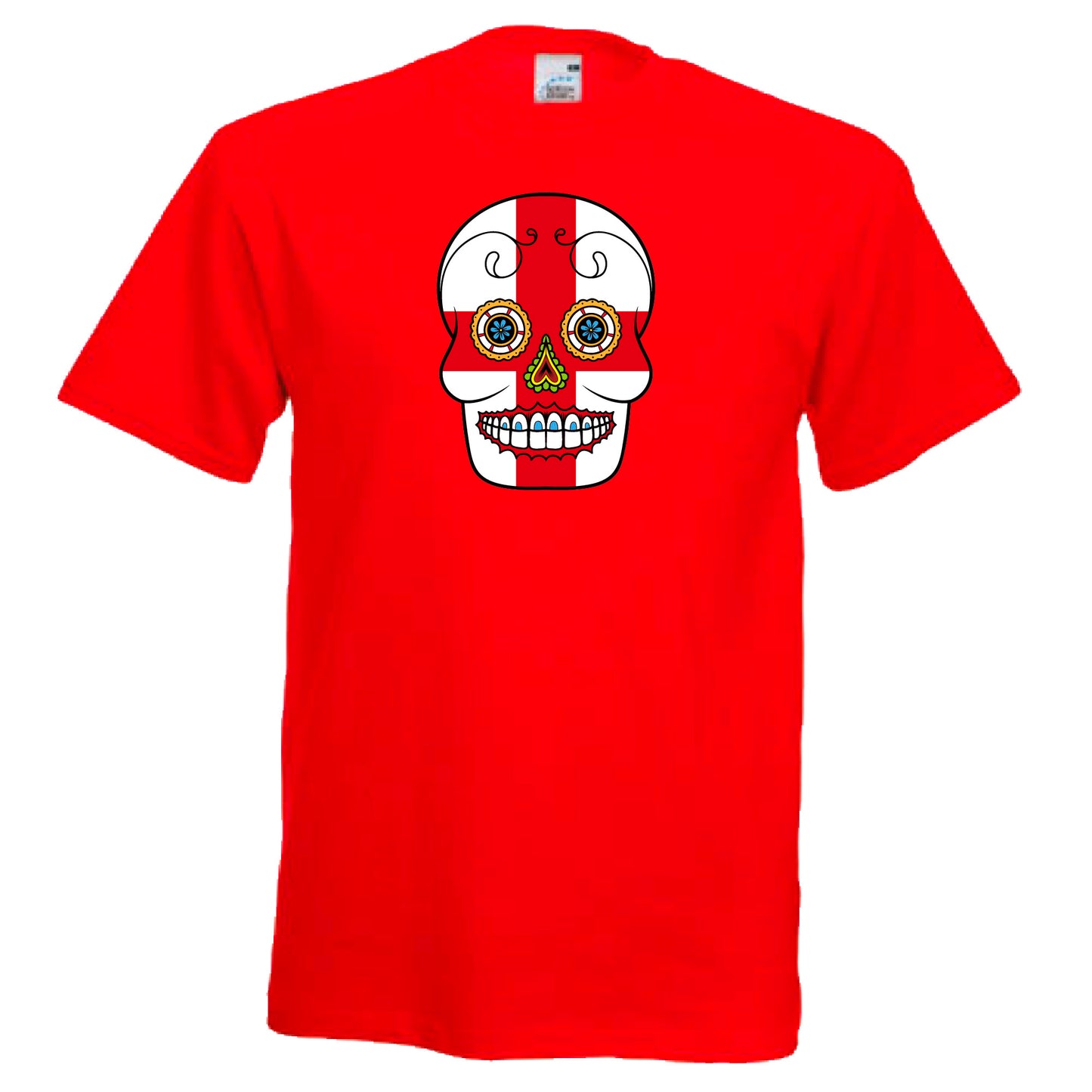 INDIGOS UG - T-Shirt Herren - England - Skull - Fussball