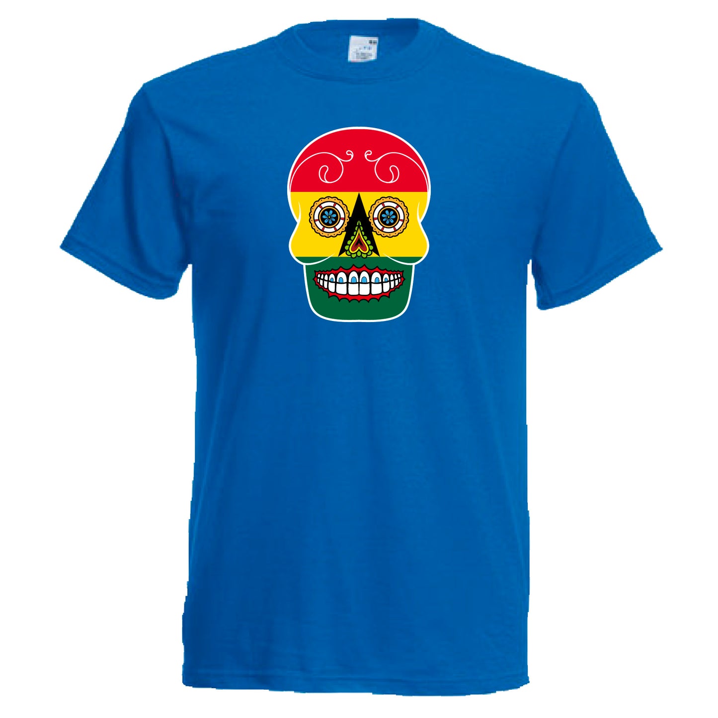 INDIGOS UG - T-Shirt Herren - Ghana - Skull - Fussball