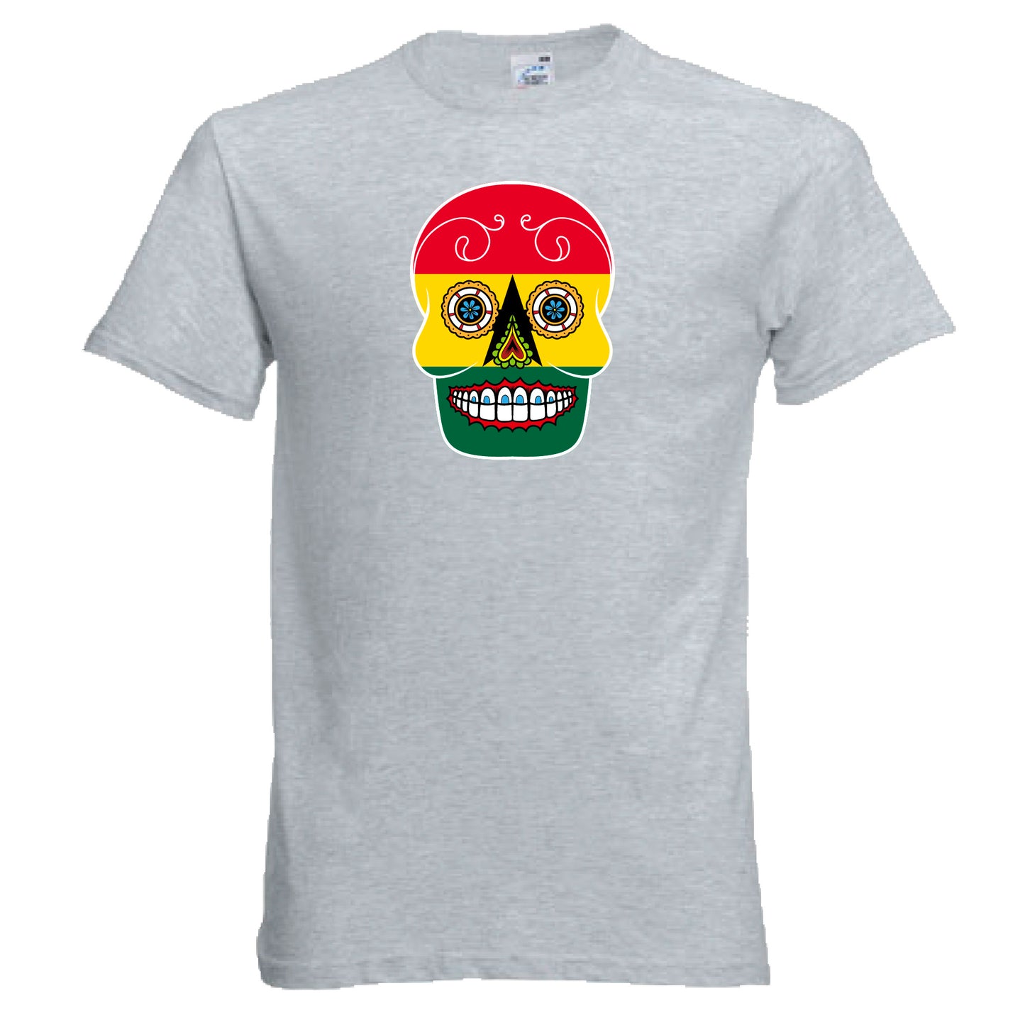 INDIGOS UG - T-Shirt Herren - Ghana - Skull - Fussball