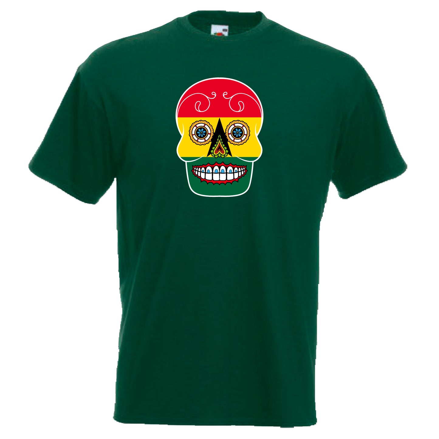 INDIGOS UG - T-Shirt Herren - Ghana - Skull - Fussball