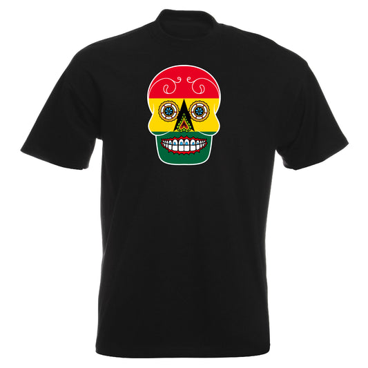 INDIGOS UG - T-Shirt Herren - Ghana - Skull - Fussball