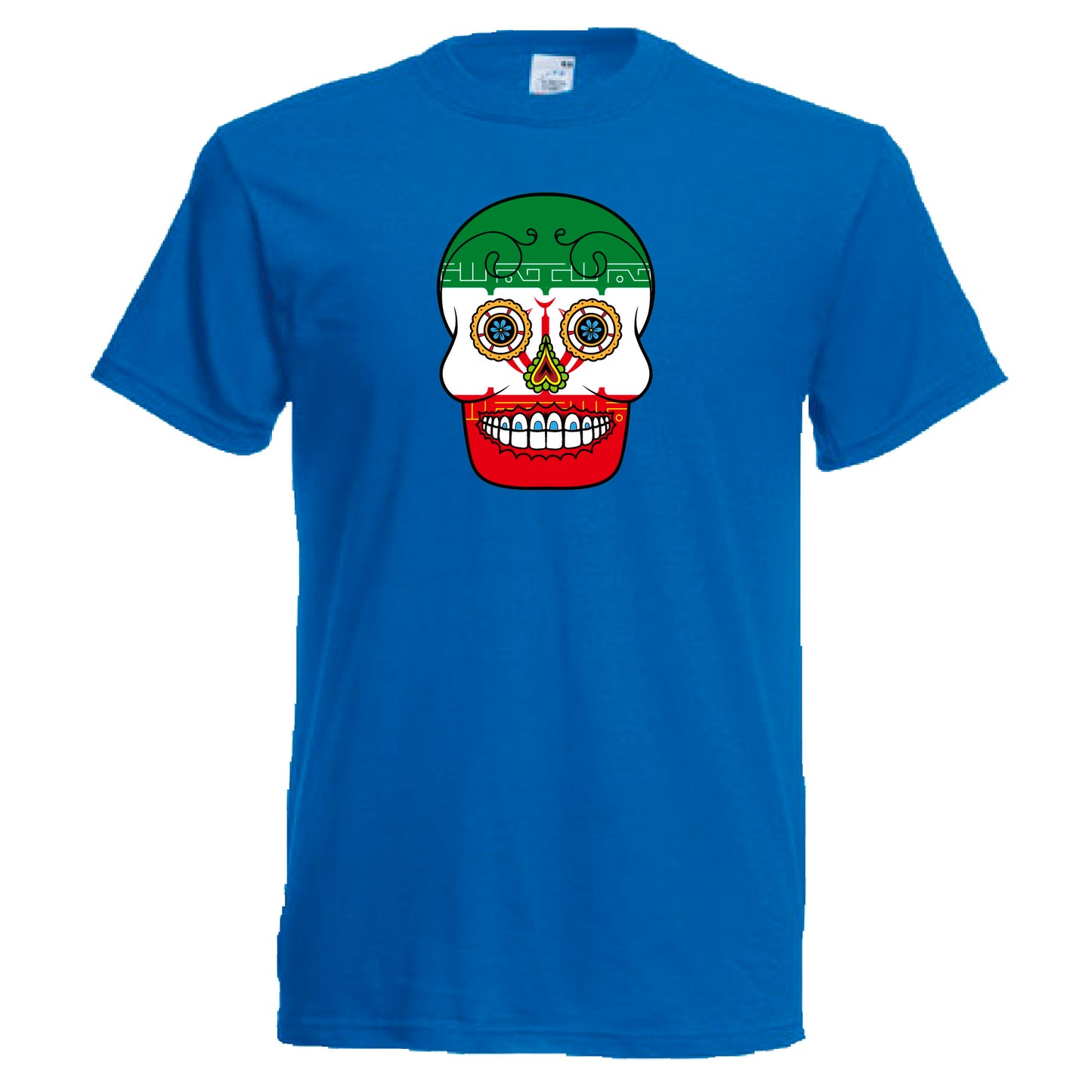 INDIGOS UG - T-Shirt Herren - Iran - Skull - Fussball