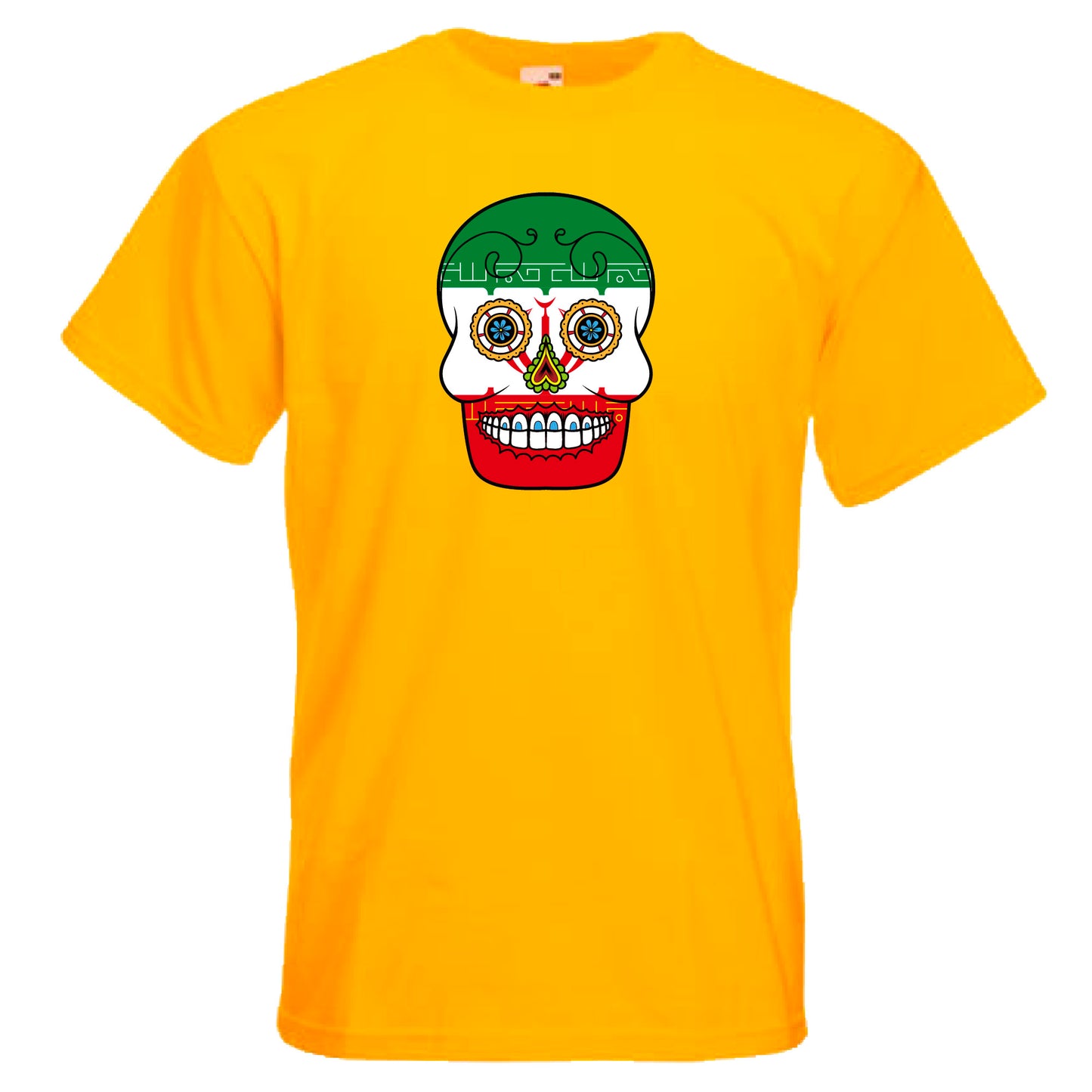 INDIGOS UG - T-Shirt Herren - Iran - Skull - Fussball