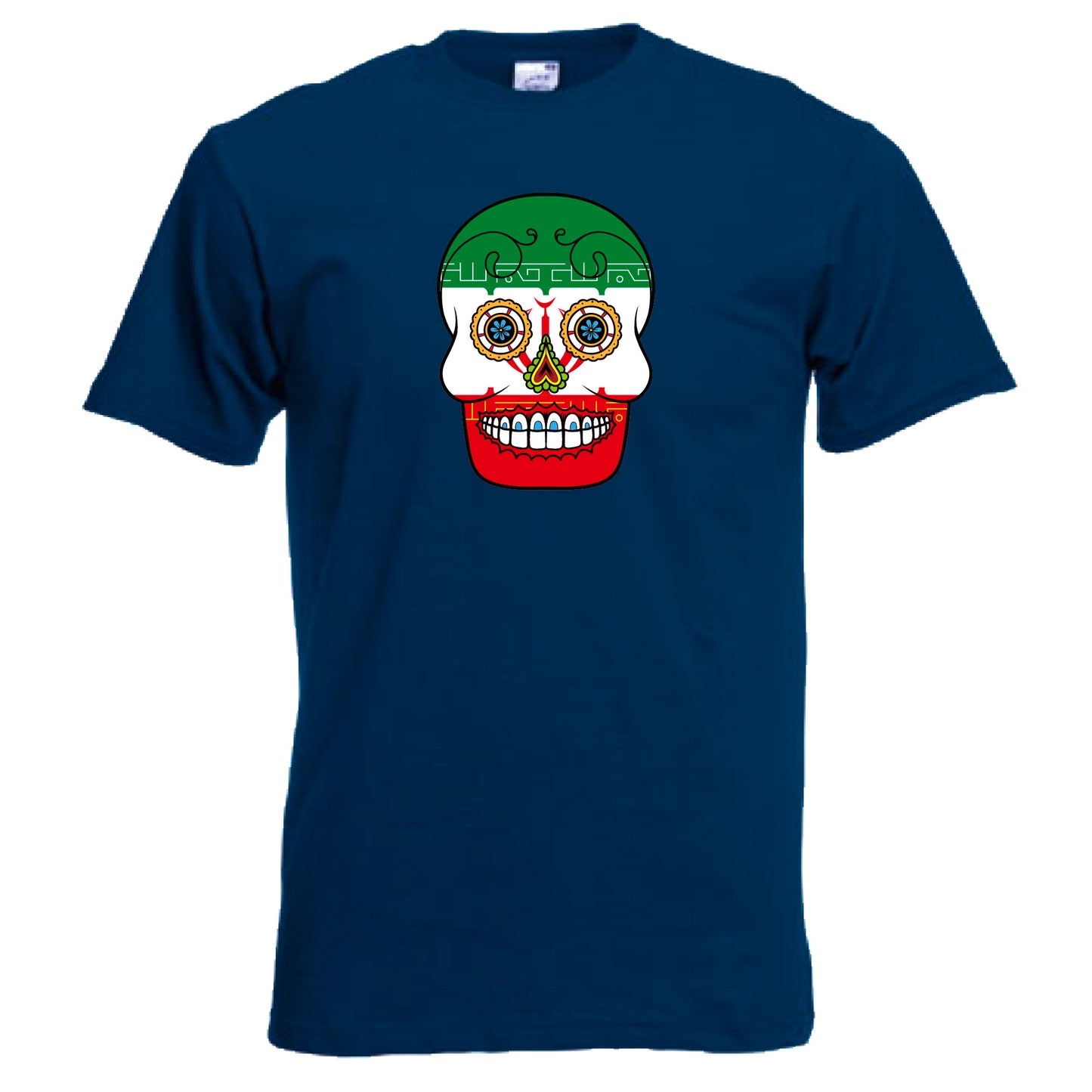 INDIGOS UG - T-Shirt Herren - Iran - Skull - Fussball