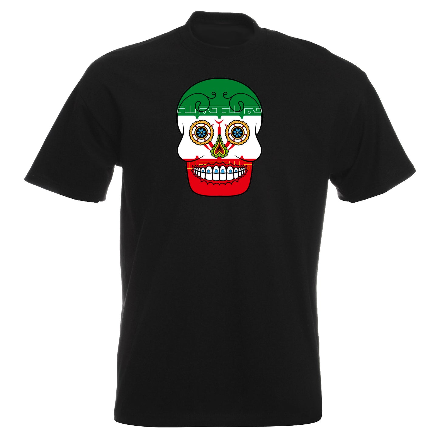 INDIGOS UG - T-Shirt Herren - Iran - Skull - Fussball