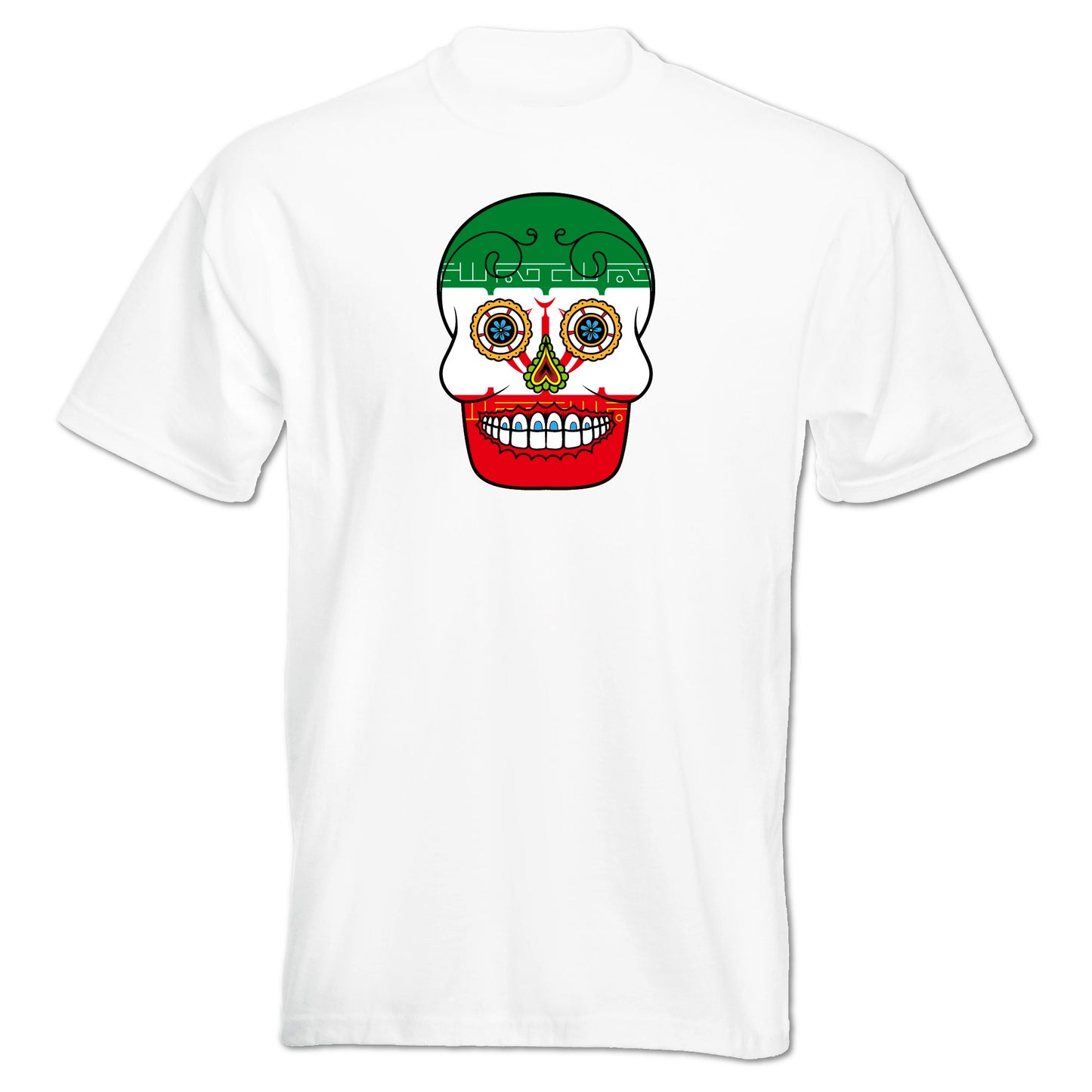 INDIGOS UG - T-Shirt Herren - Iran - Skull - Fussball