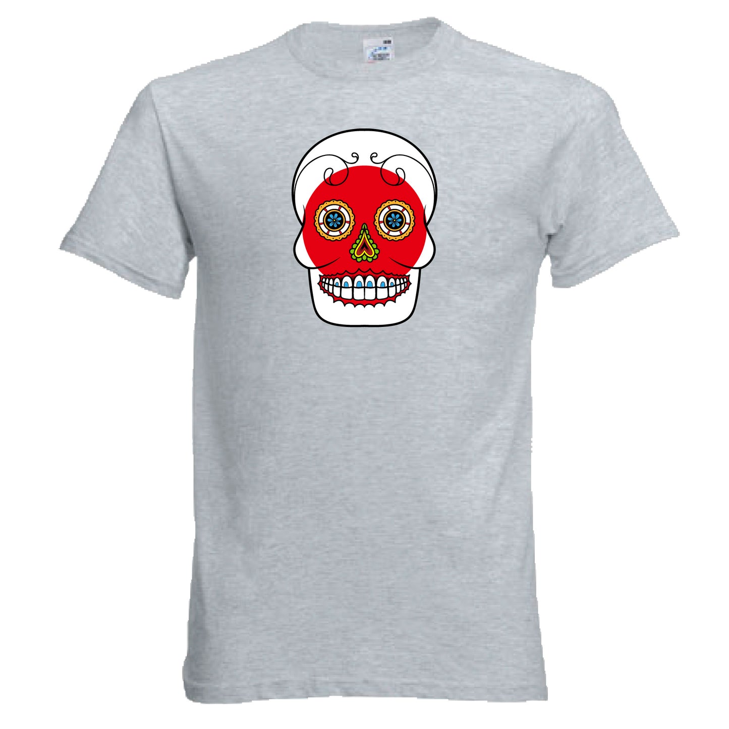 INDIGOS UG - T-Shirt Herren - Japan - Skull - Fussball