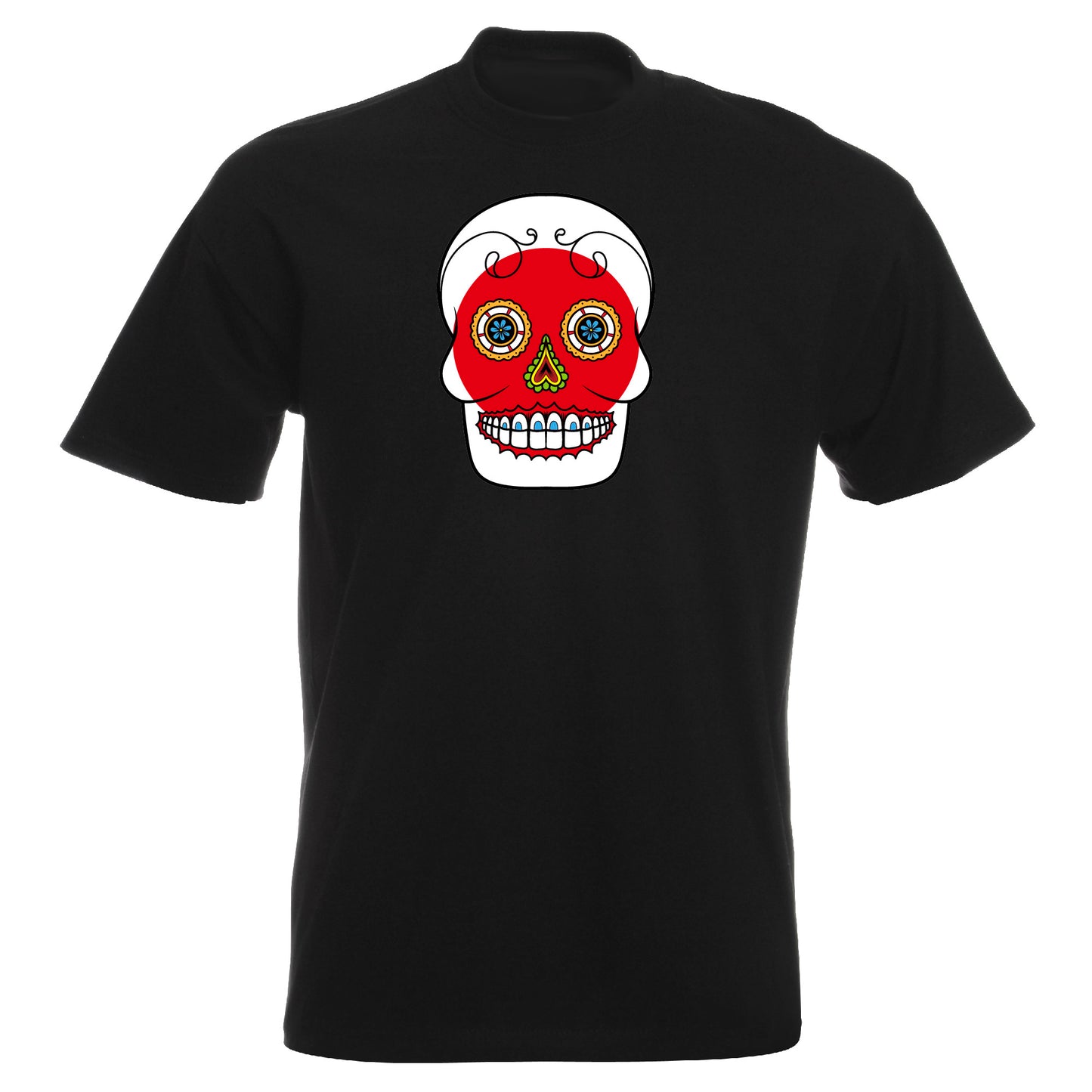 INDIGOS UG - T-Shirt Herren - Japan - Skull - Fussball