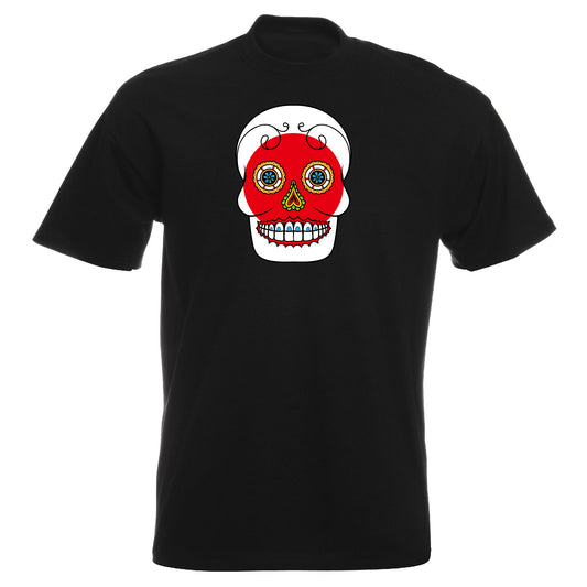 INDIGOS UG - T-Shirt Herren - Japan - Skull - Fussball