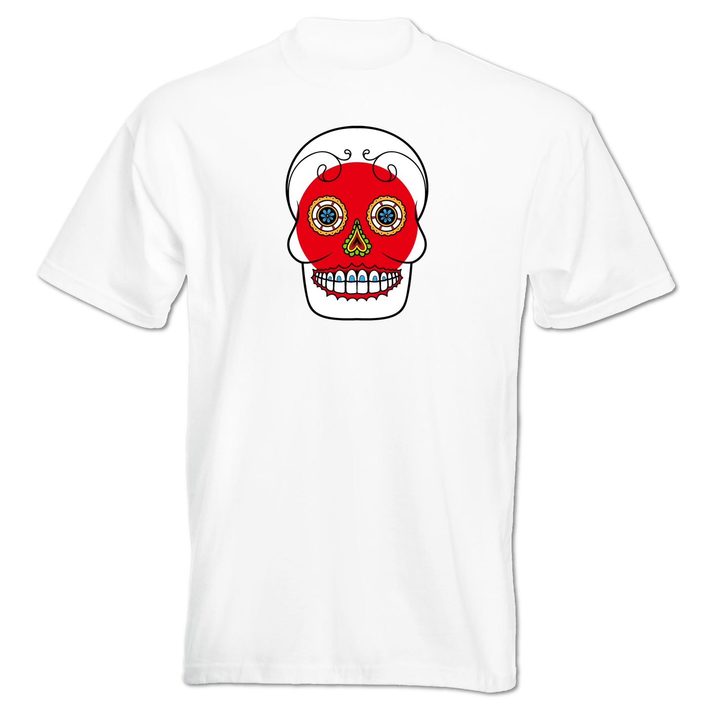 INDIGOS UG - T-Shirt Herren - Japan - Skull - Fussball