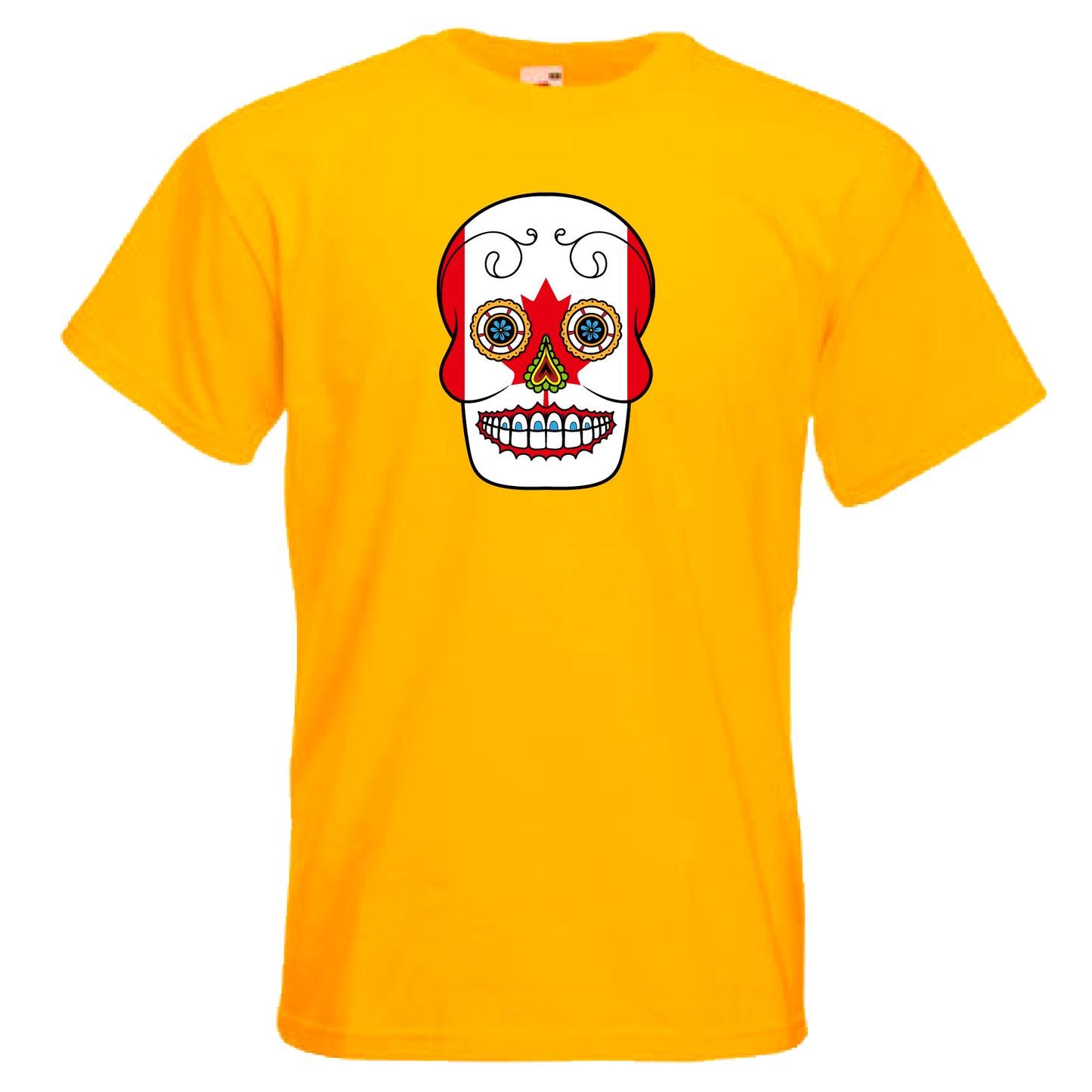 INDIGOS UG - T-Shirt Herren - Kanada - Skull - Fussball