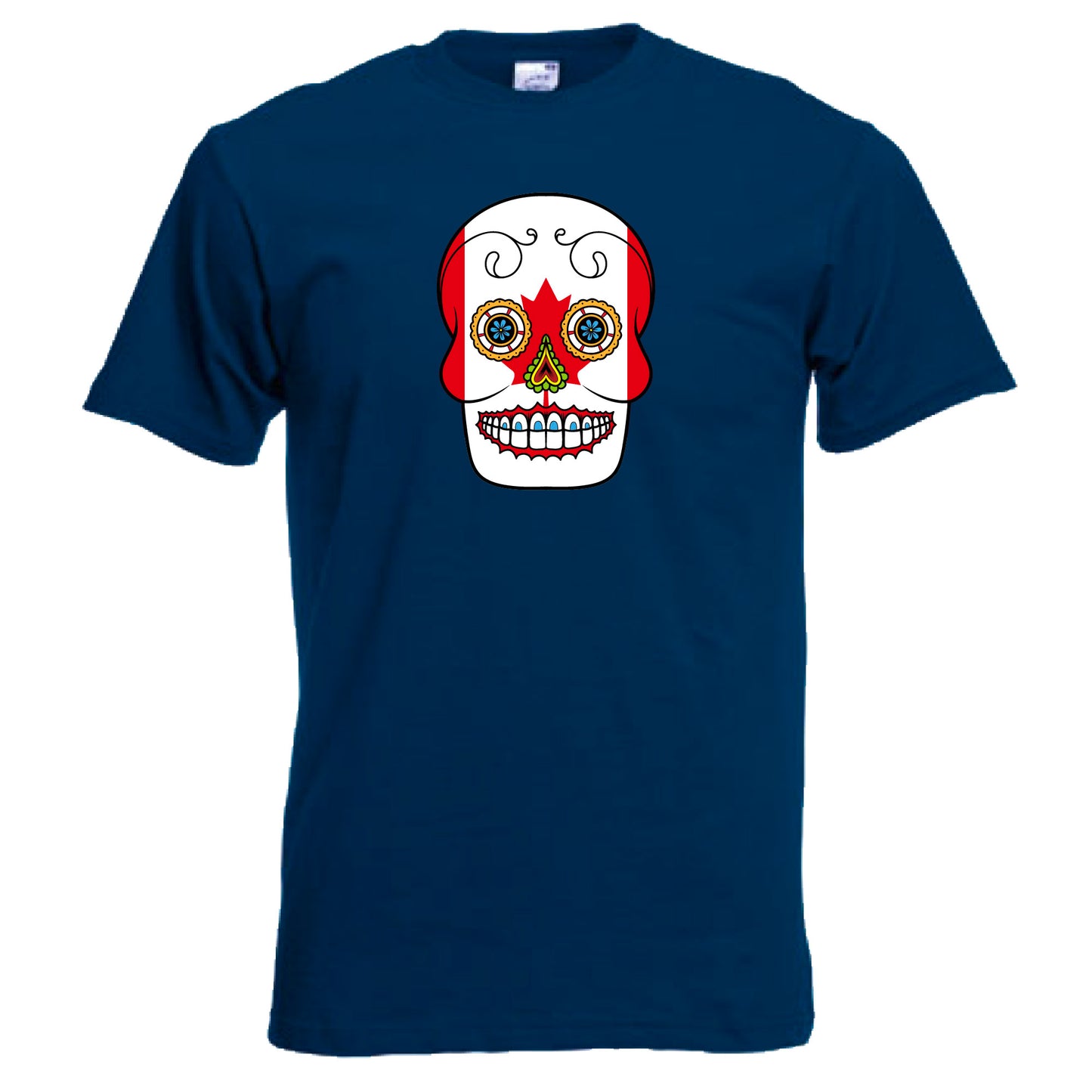 INDIGOS UG - T-Shirt Herren - Kanada - Skull - Fussball