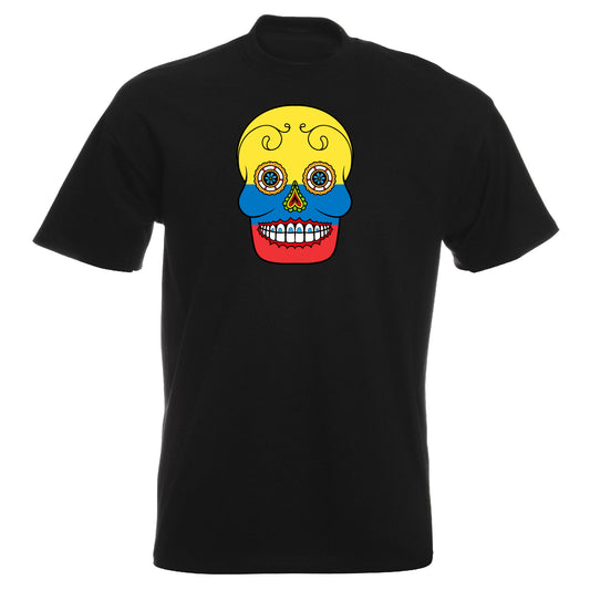 INDIGOS UG - T-Shirt Herren - Kolumbien - Skull - Fussball