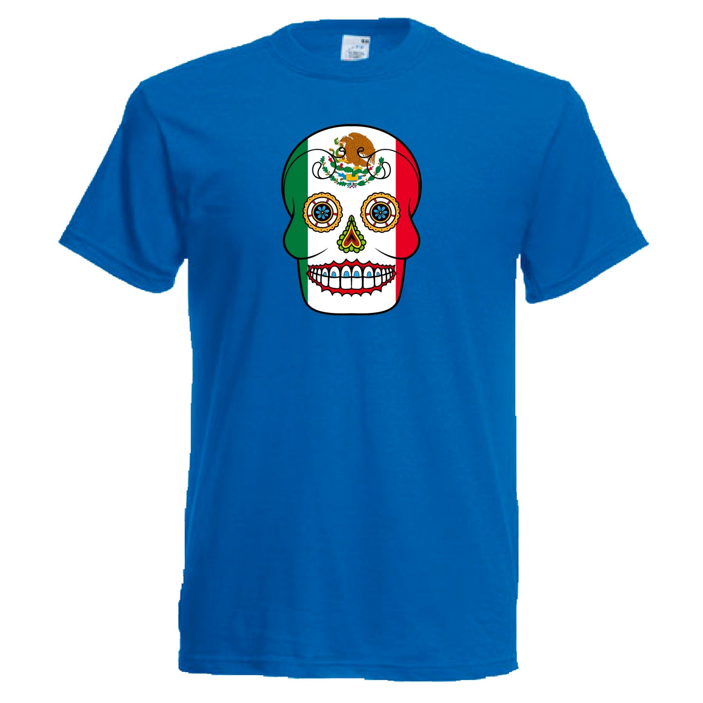 INDIGOS UG - T-Shirt Herren - Mexiko - Skull - Fussball
