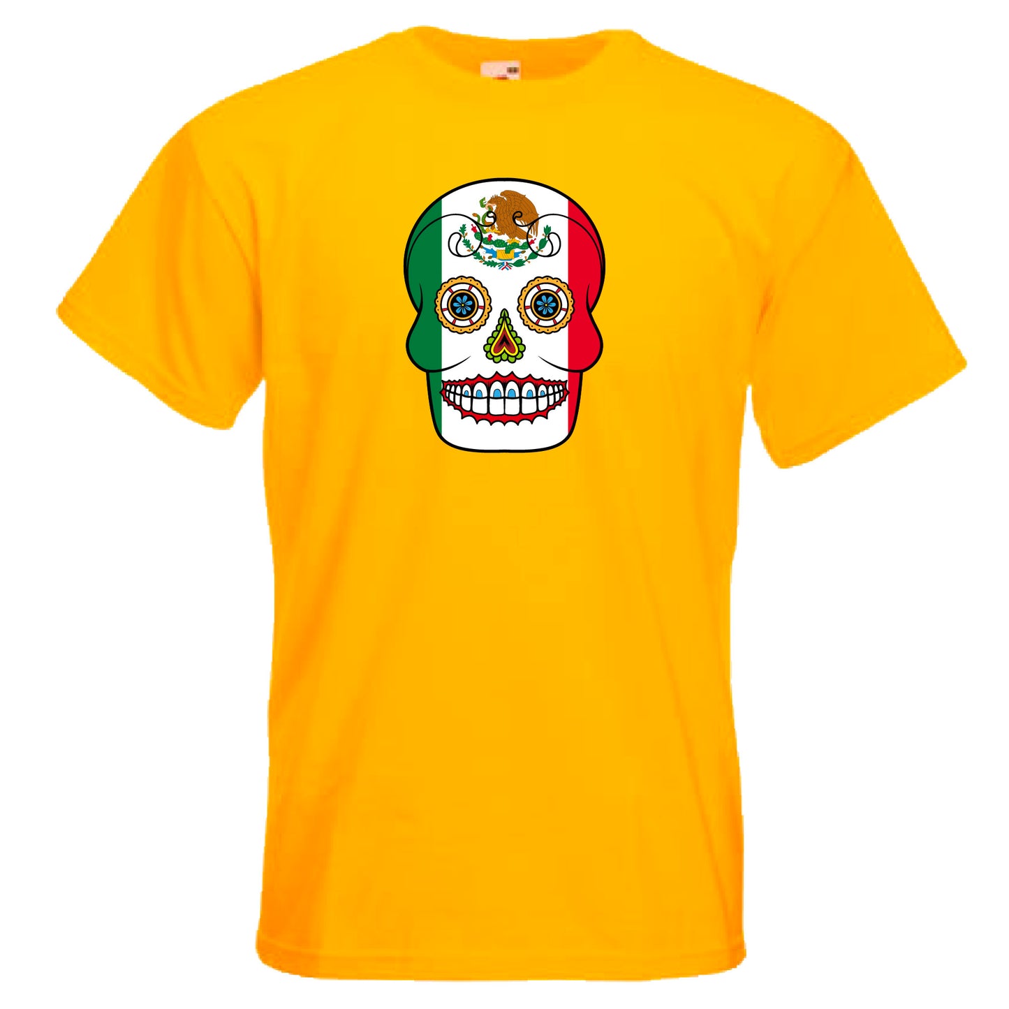 INDIGOS UG - T-Shirt Herren - Mexiko - Skull - Fussball