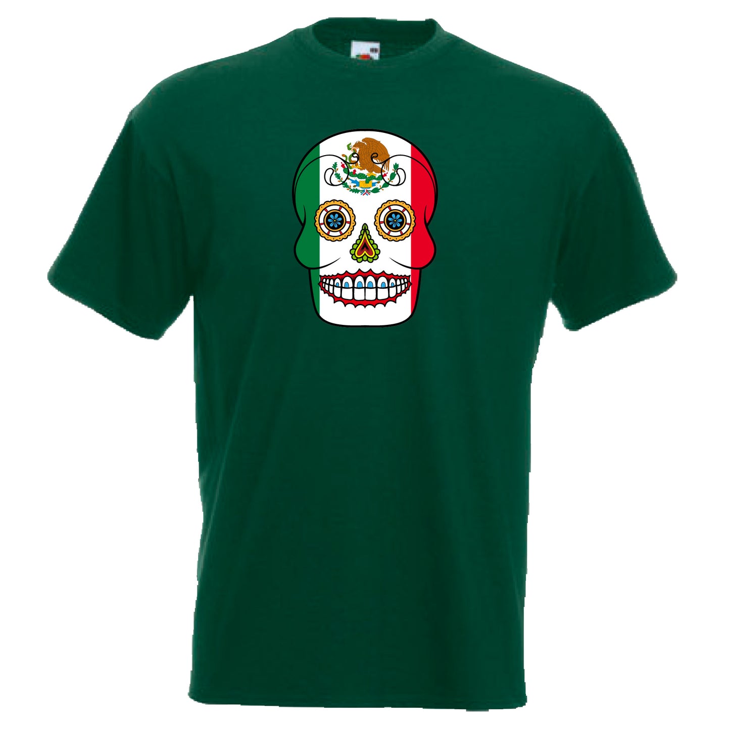 INDIGOS UG - T-Shirt Herren - Mexiko - Skull - Fussball