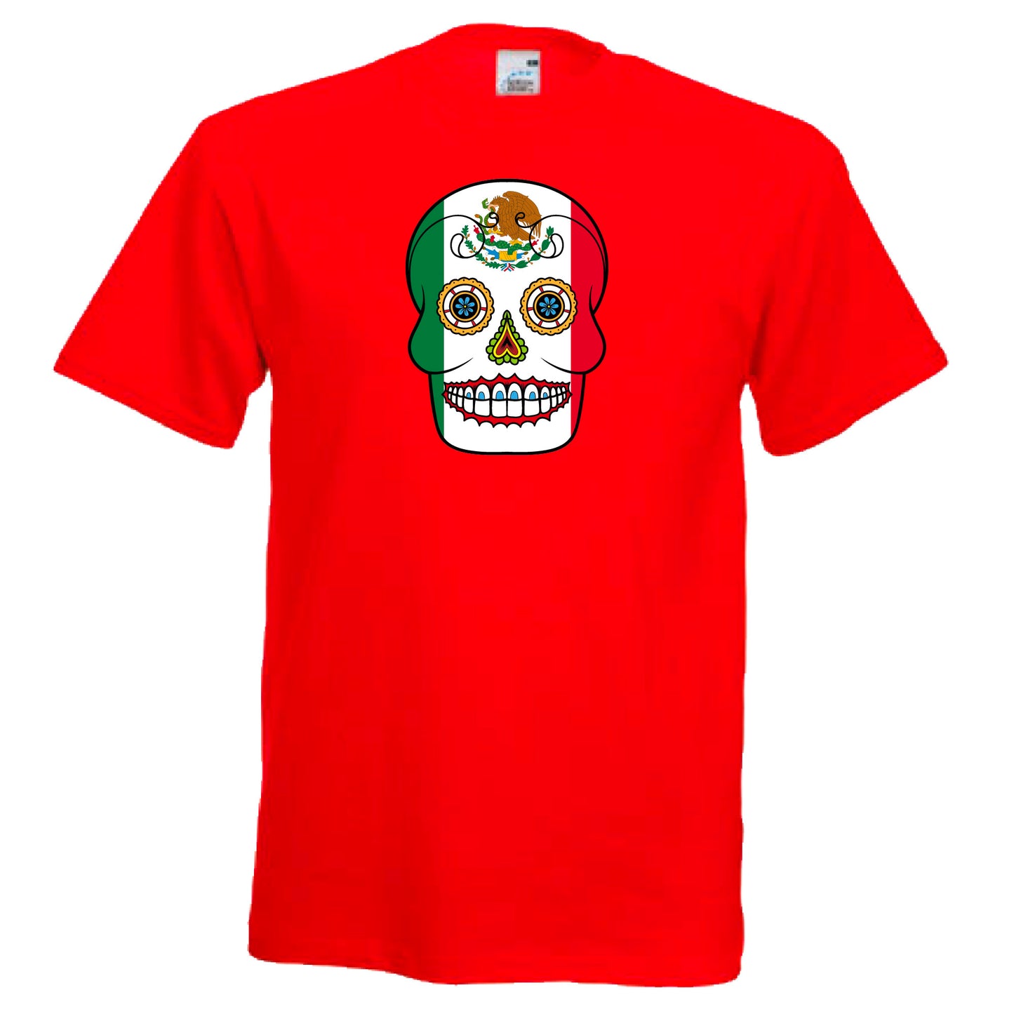 INDIGOS UG - T-Shirt Herren - Mexiko - Skull - Fussball