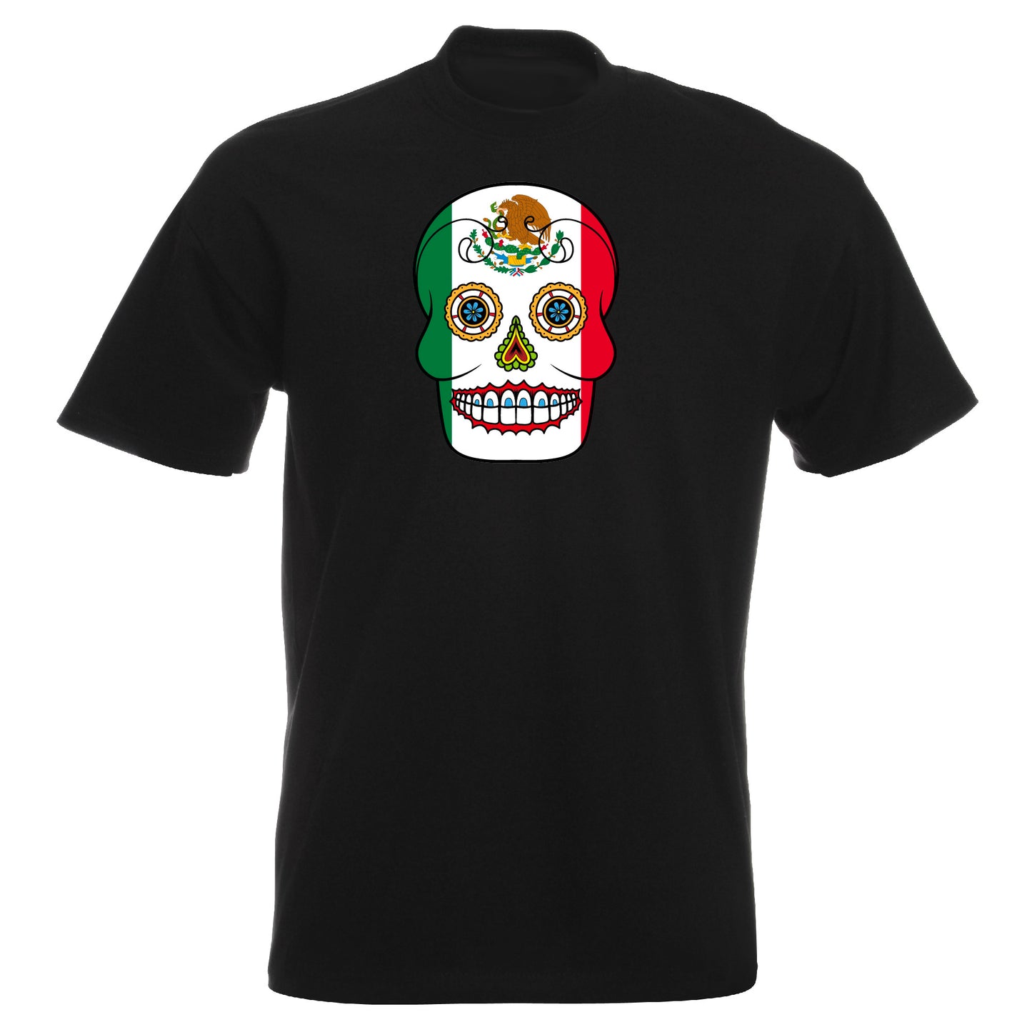 INDIGOS UG - T-Shirt Herren - Mexiko - Skull - Fussball