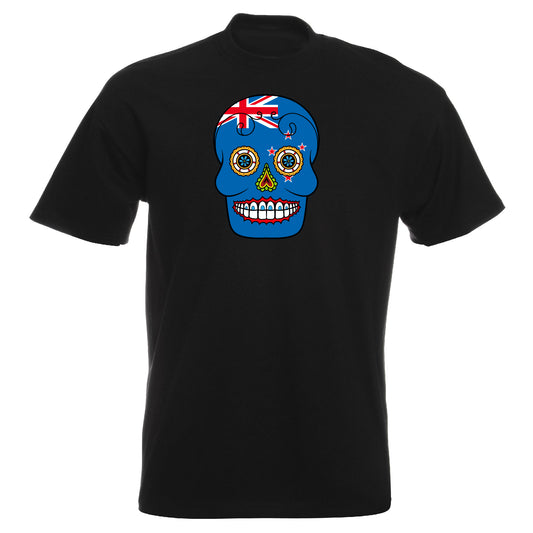 INDIGOS UG - T-Shirt Herren - Neuseeland - Skull - Fussball