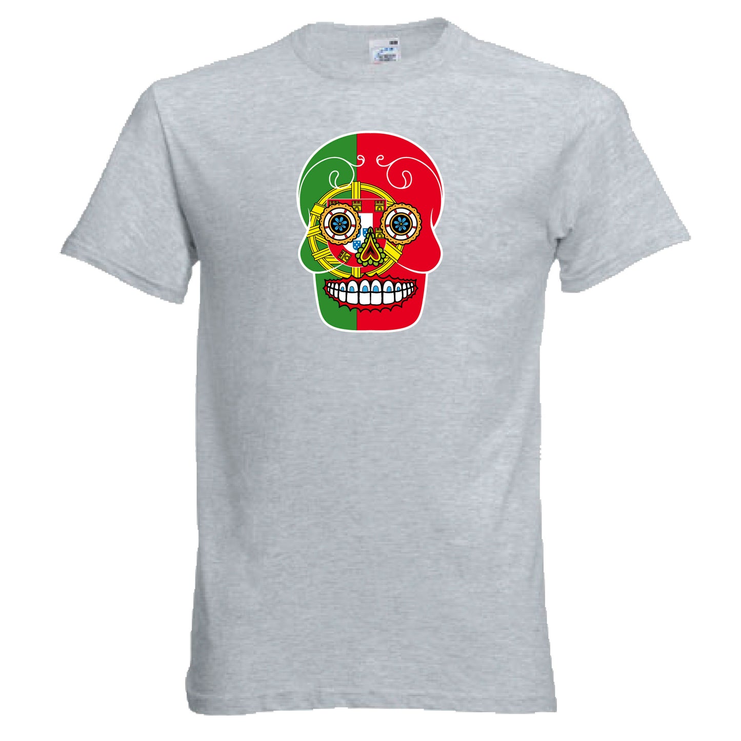 INDIGOS UG - T-Shirt Herren - Portugal - Skull - Fussball