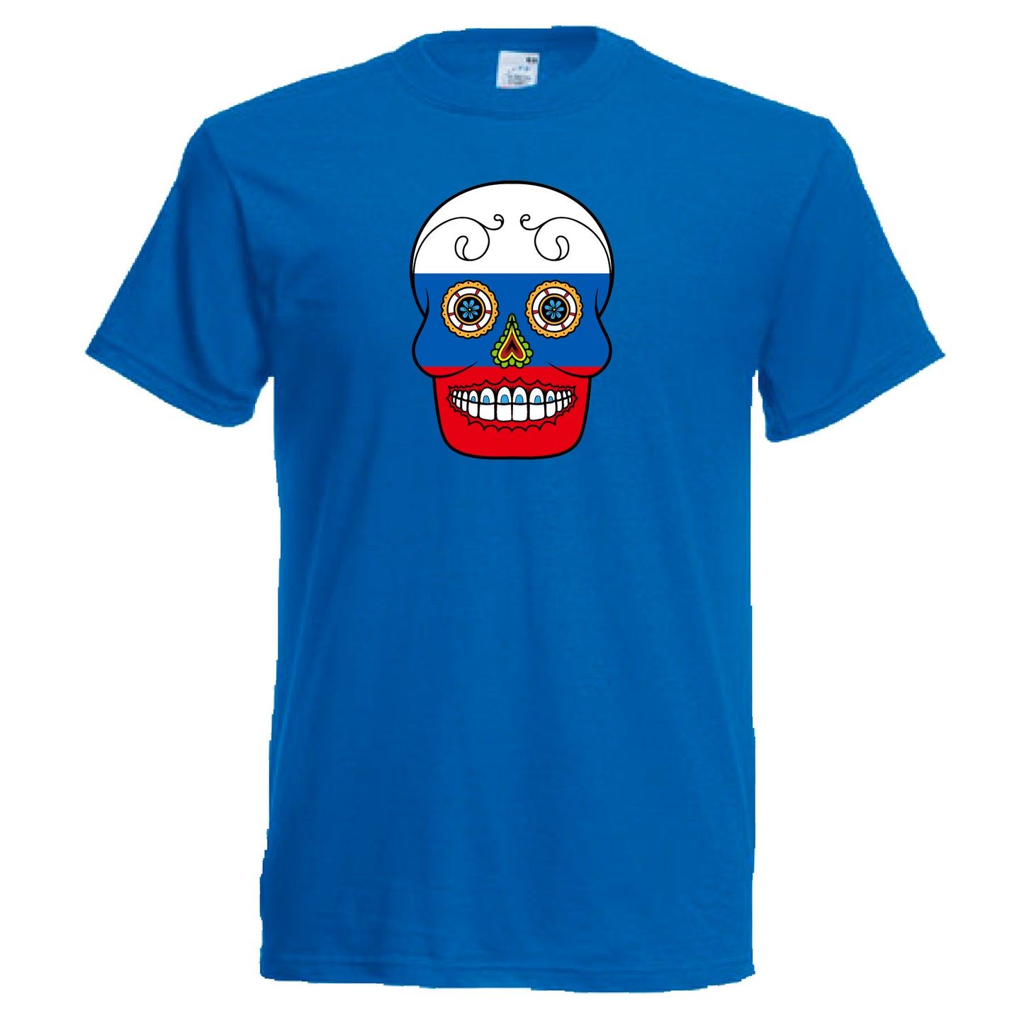 INDIGOS UG - T-Shirt Herren - Russland - Skull - Fussball