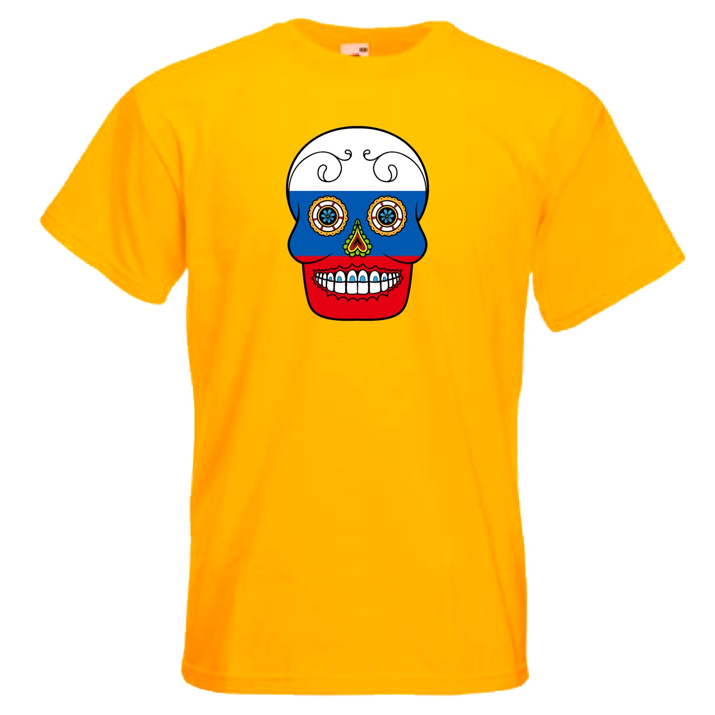 INDIGOS UG - T-Shirt Herren - Russland - Skull - Fussball