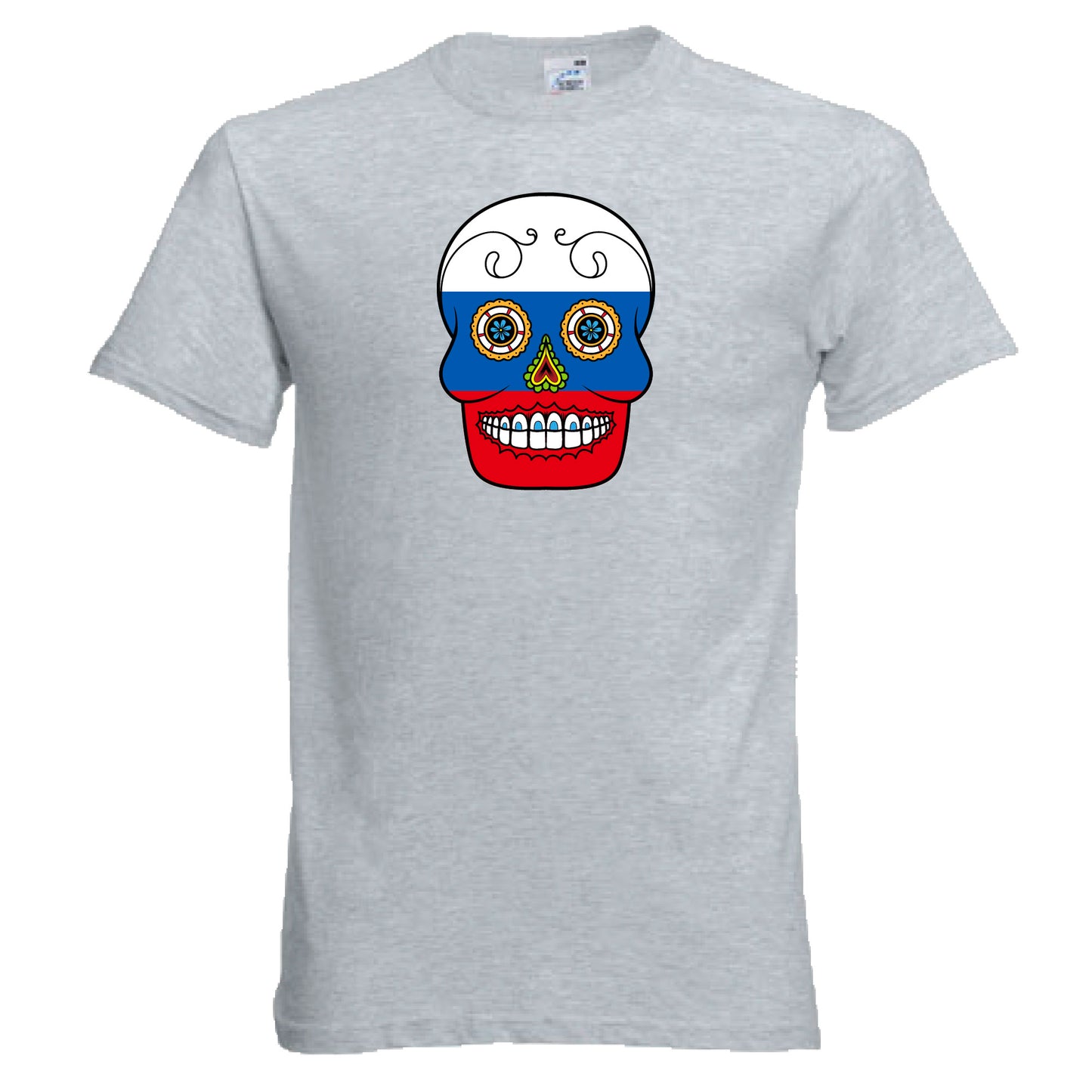 INDIGOS UG - T-Shirt Herren - Russland - Skull - Fussball