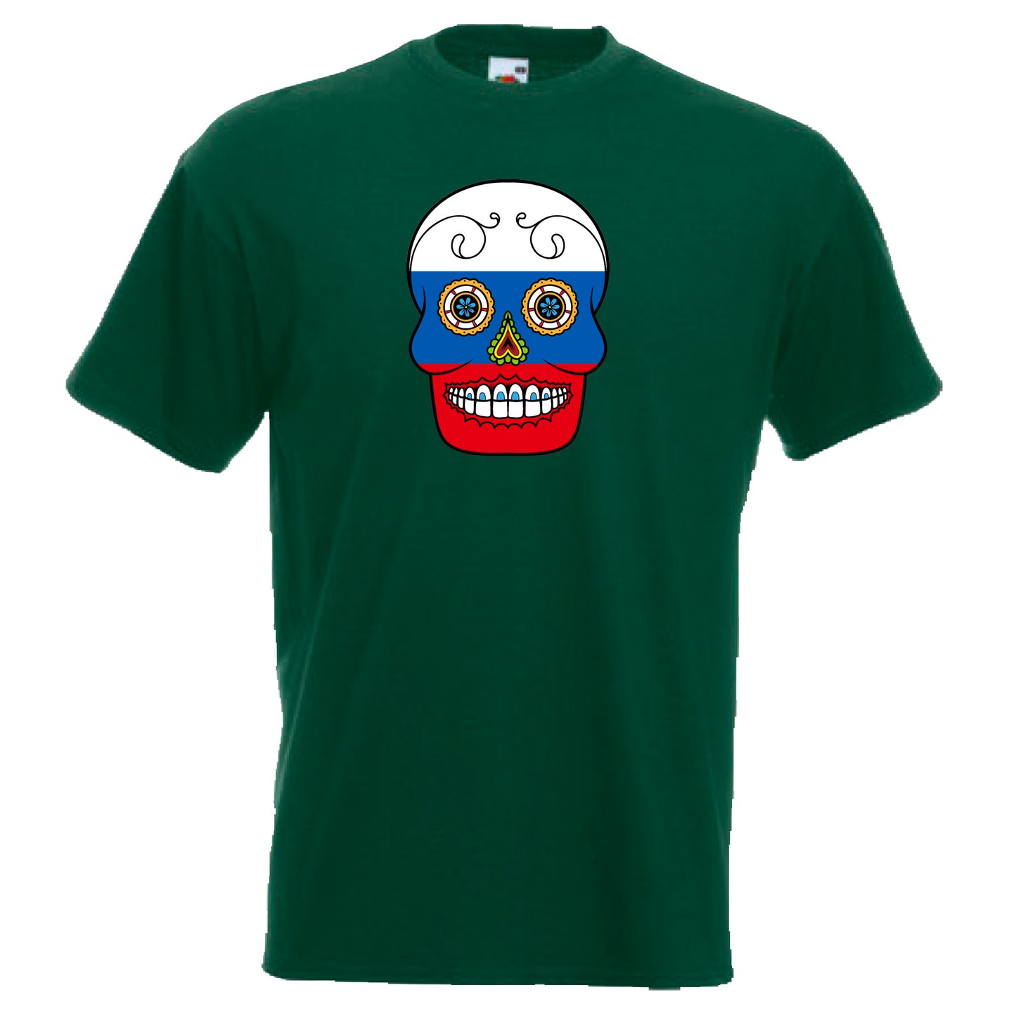 INDIGOS UG - T-Shirt Herren - Russland - Skull - Fussball