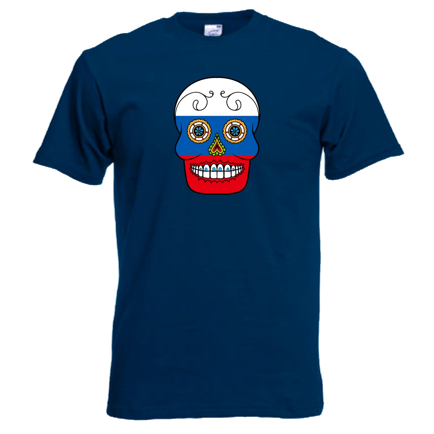 INDIGOS UG - T-Shirt Herren - Russland - Skull - Fussball