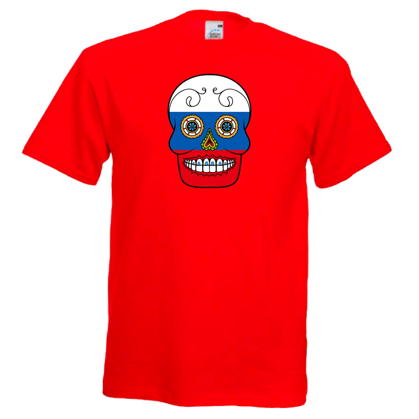 INDIGOS UG - T-Shirt Herren - Russland - Skull - Fussball