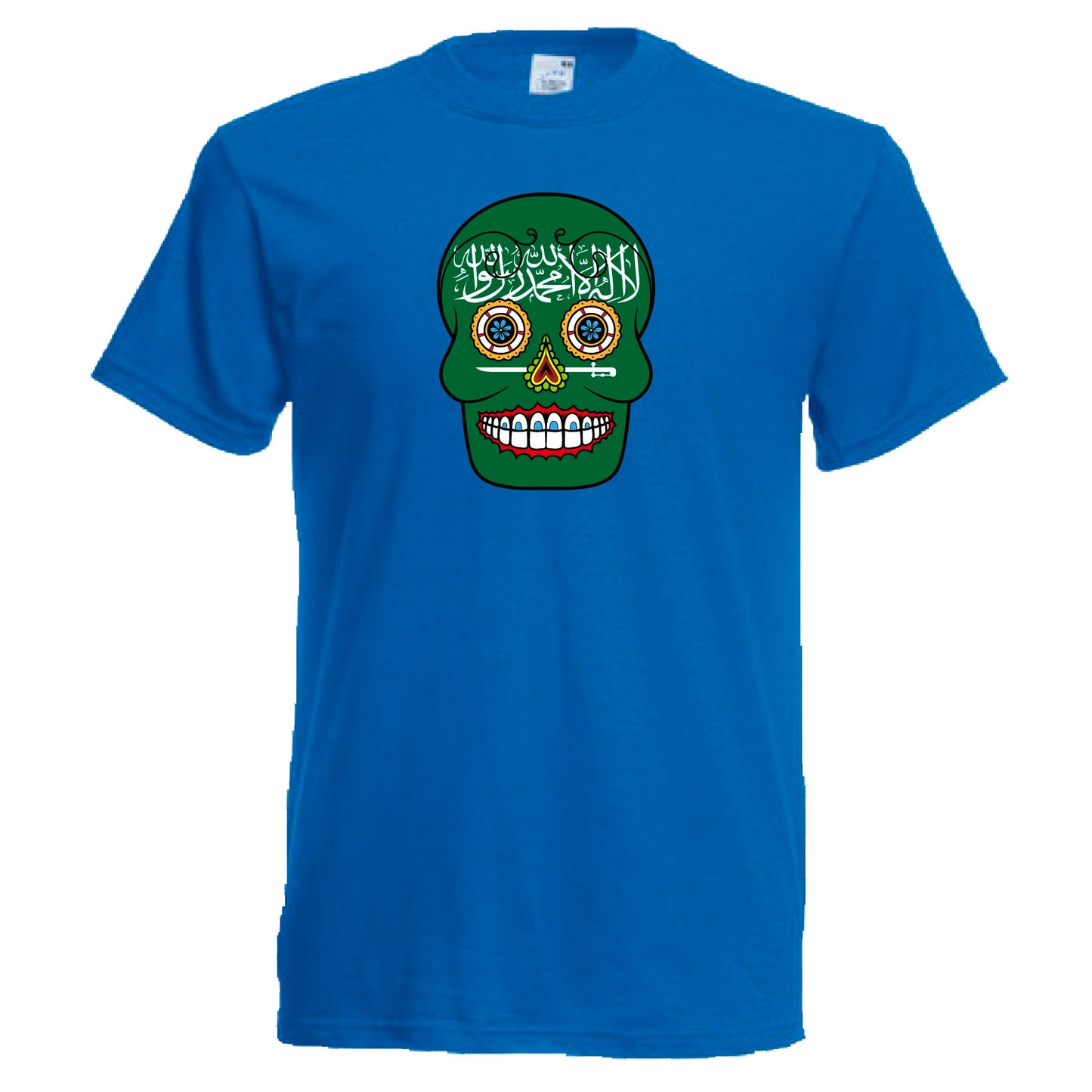 INDIGOS UG - T-Shirt Herren - Saudi-Arabien - Skull - Fussball