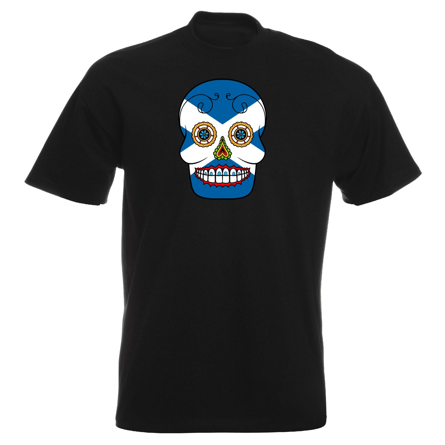 INDIGOS UG - T-Shirt Herren - Schottland - Skull - Fussball