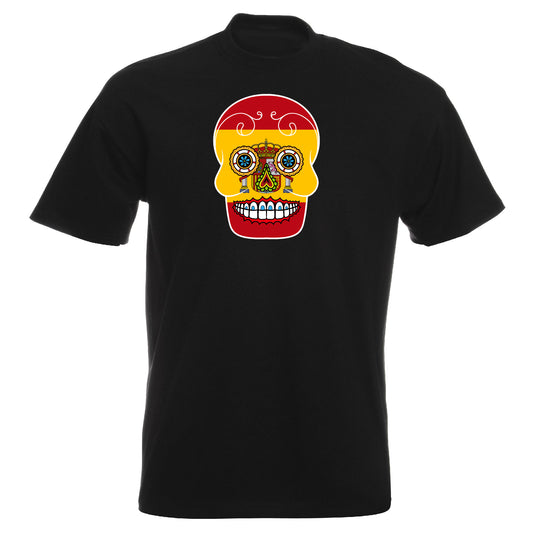 INDIGOS UG - T-Shirt Herren - Spanien - Skull - Fussball