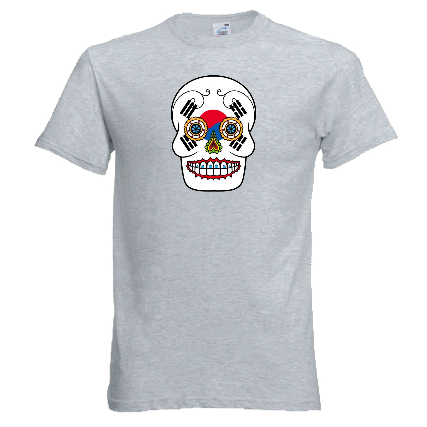 INDIGOS UG - T-Shirt Herren - Südkorea - Skull - Fussball