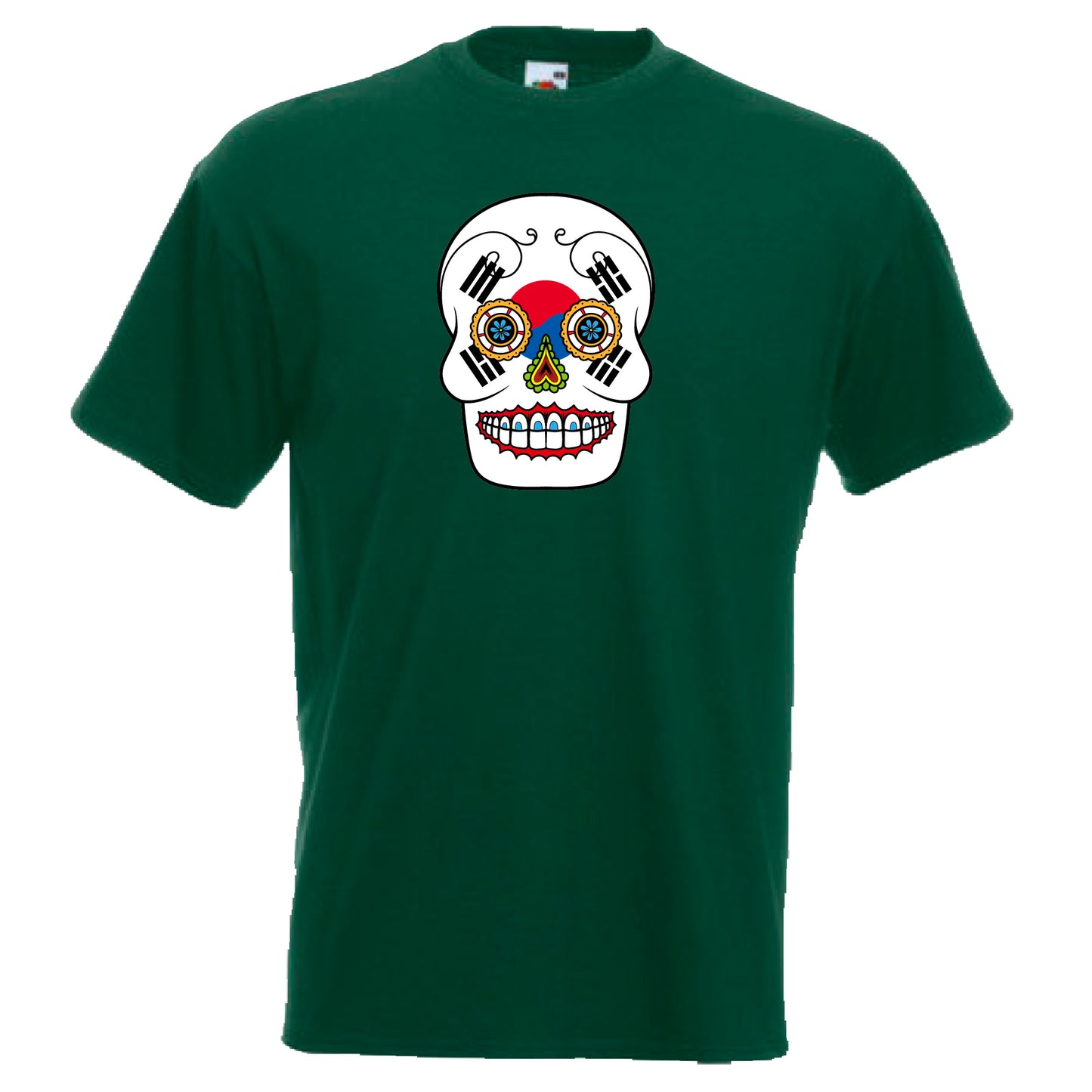 INDIGOS UG - T-Shirt Herren - Südkorea - Skull - Fussball