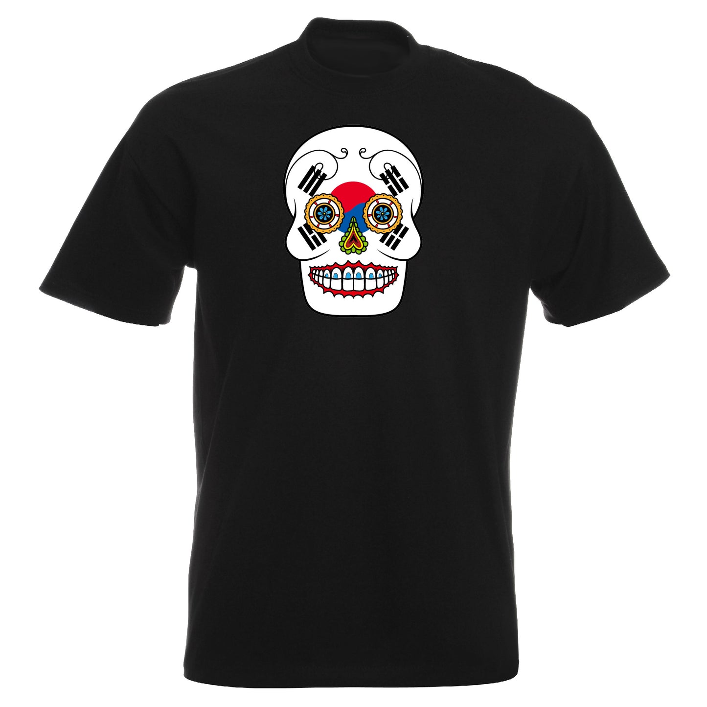 INDIGOS UG - T-Shirt Herren - Südkorea - Skull - Fussball