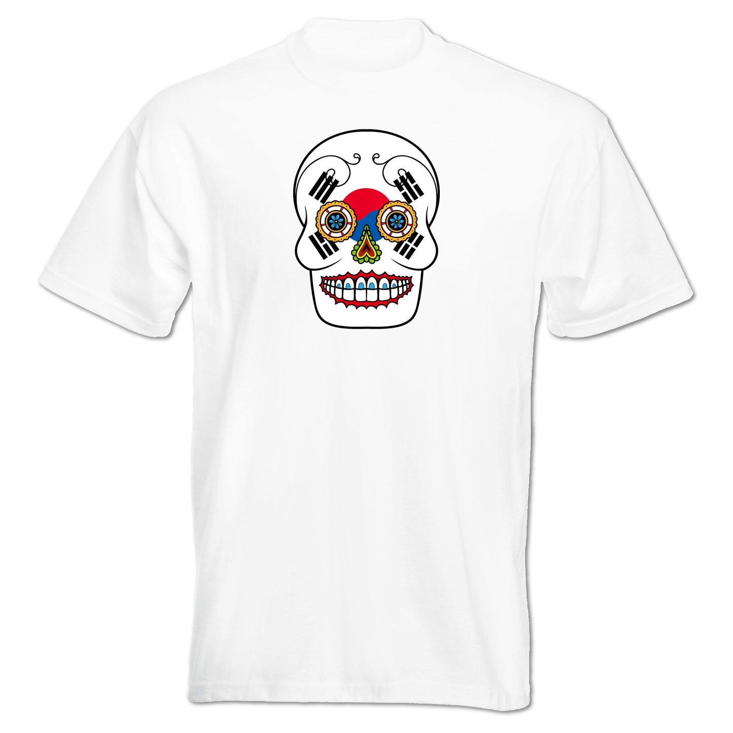 INDIGOS UG - T-Shirt Herren - Südkorea - Skull - Fussball