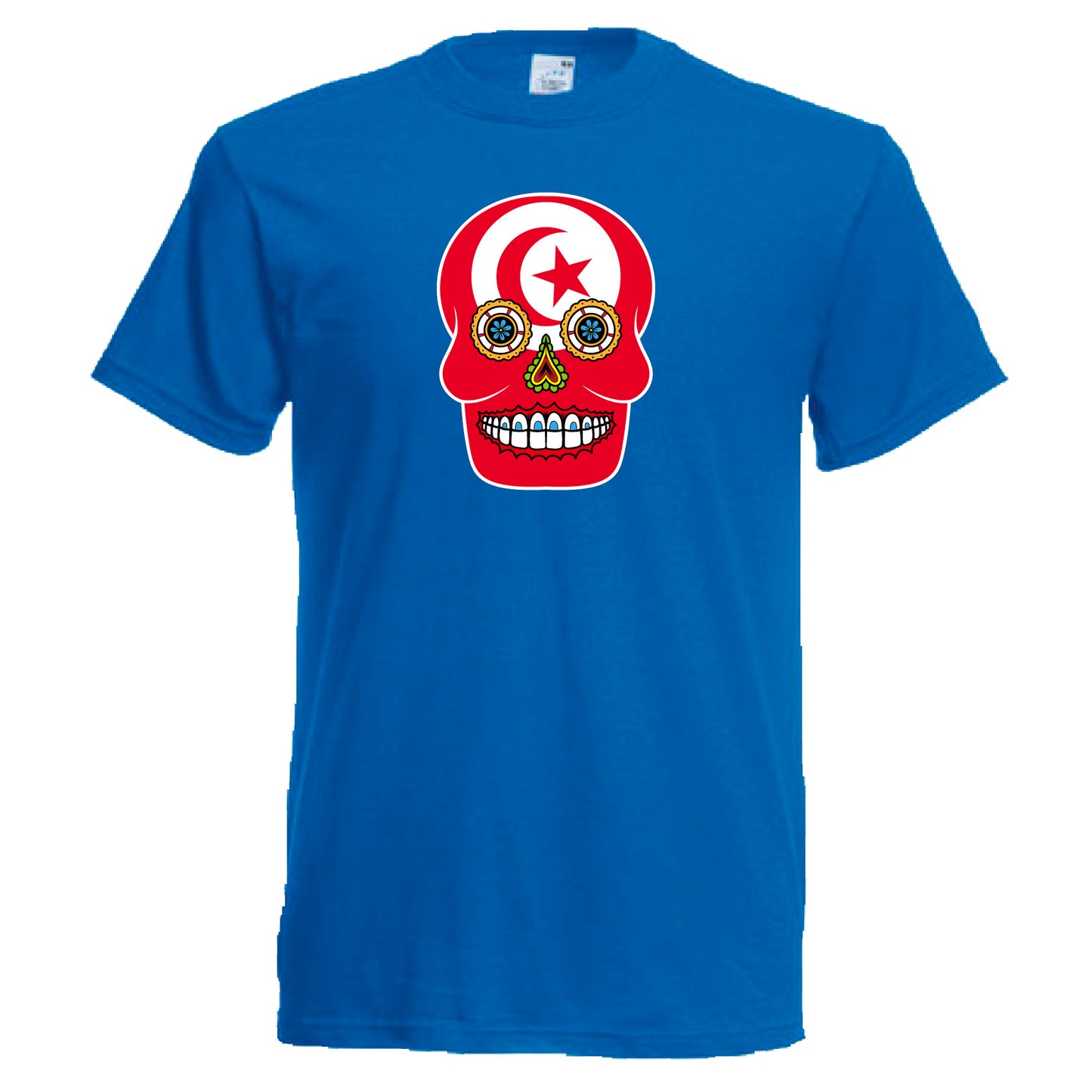 INDIGOS UG - T-Shirt Herren - Tunesien - Skull - Fussball