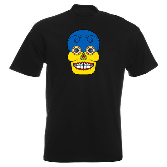 INDIGOS UG - T-Shirt Herren - Ukraine - Skull - Fussball